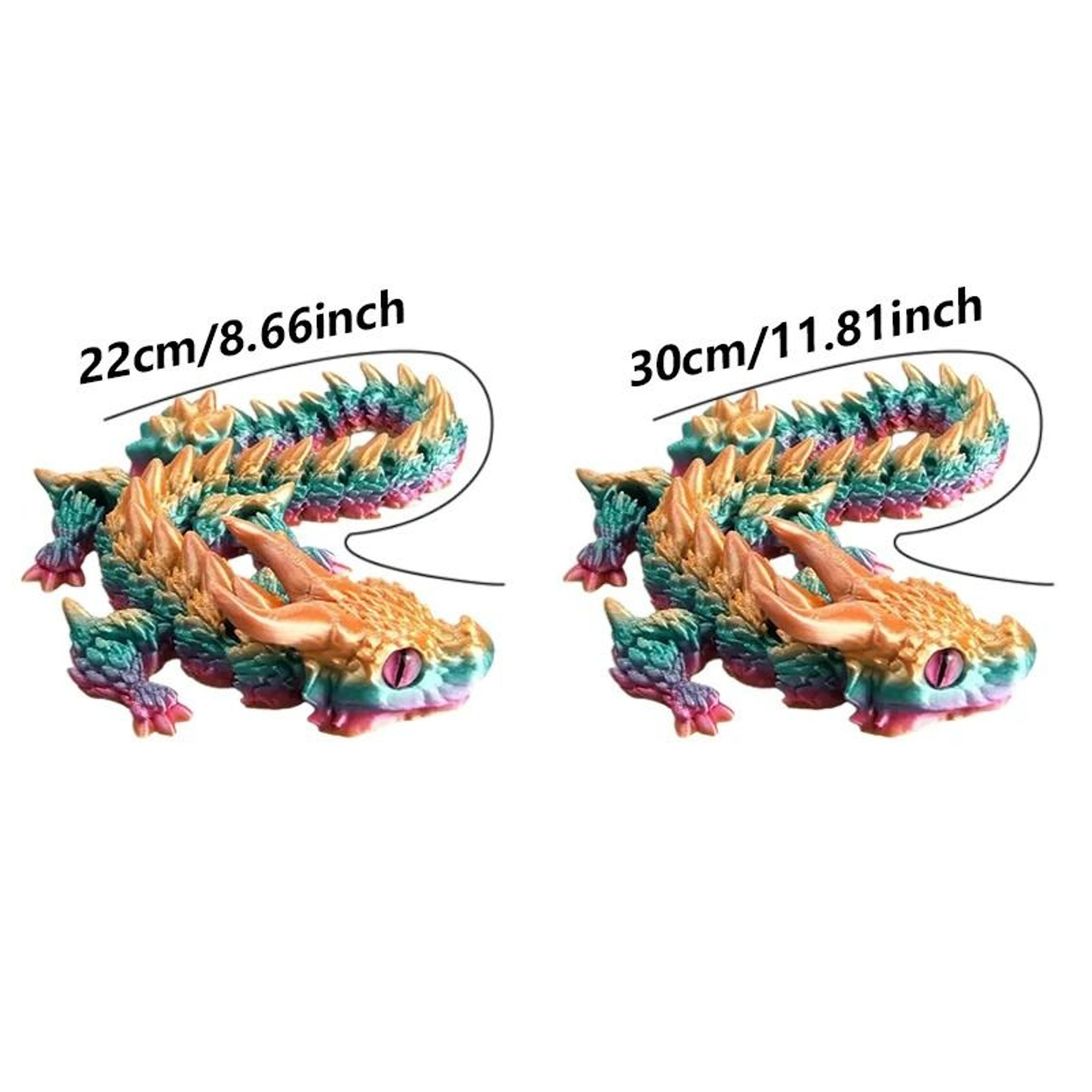 3D Printed Articulated Magic Dragon Model Movable Joint Figurine 2