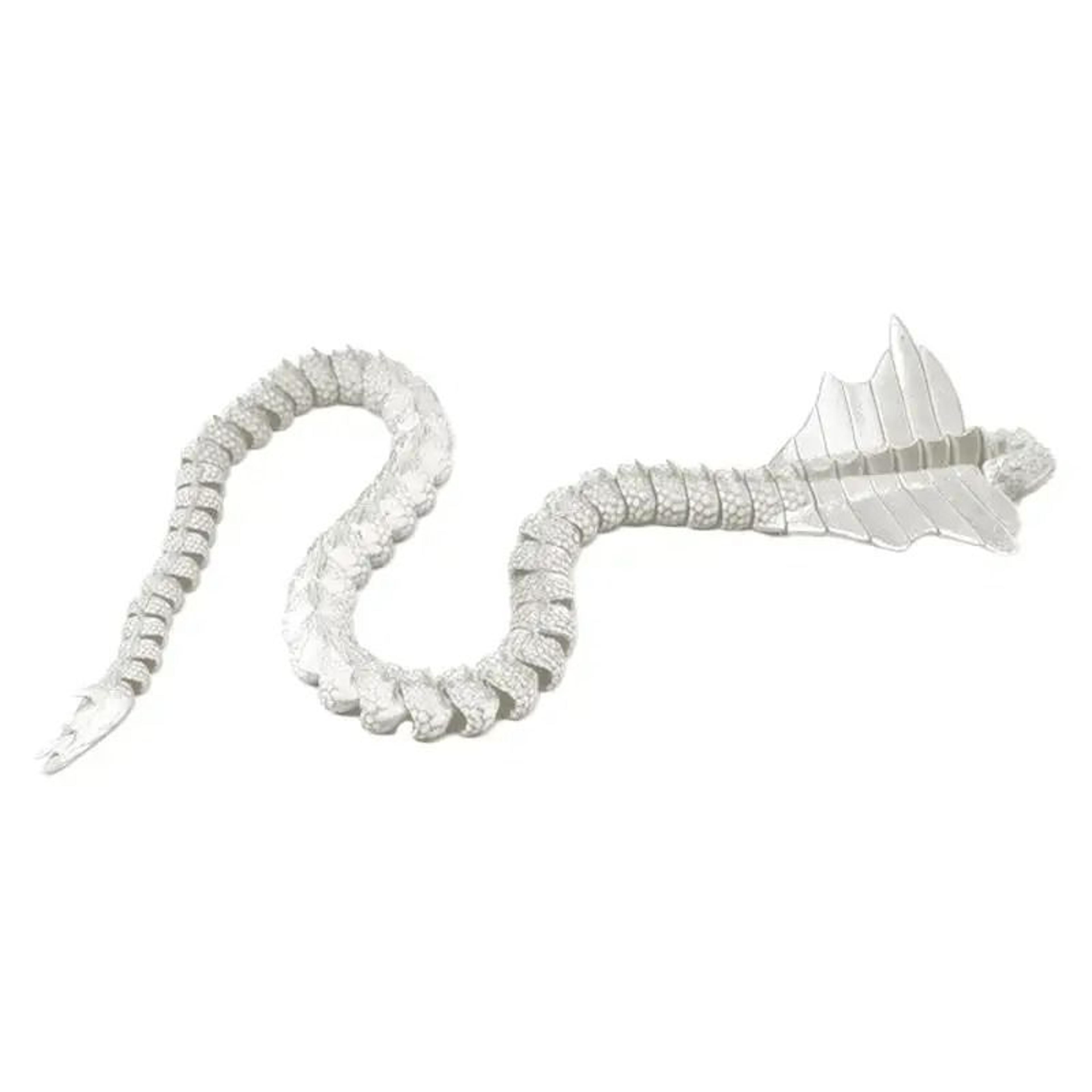 3D Printed Articulated Serpent Dragon Snake Figurine 15