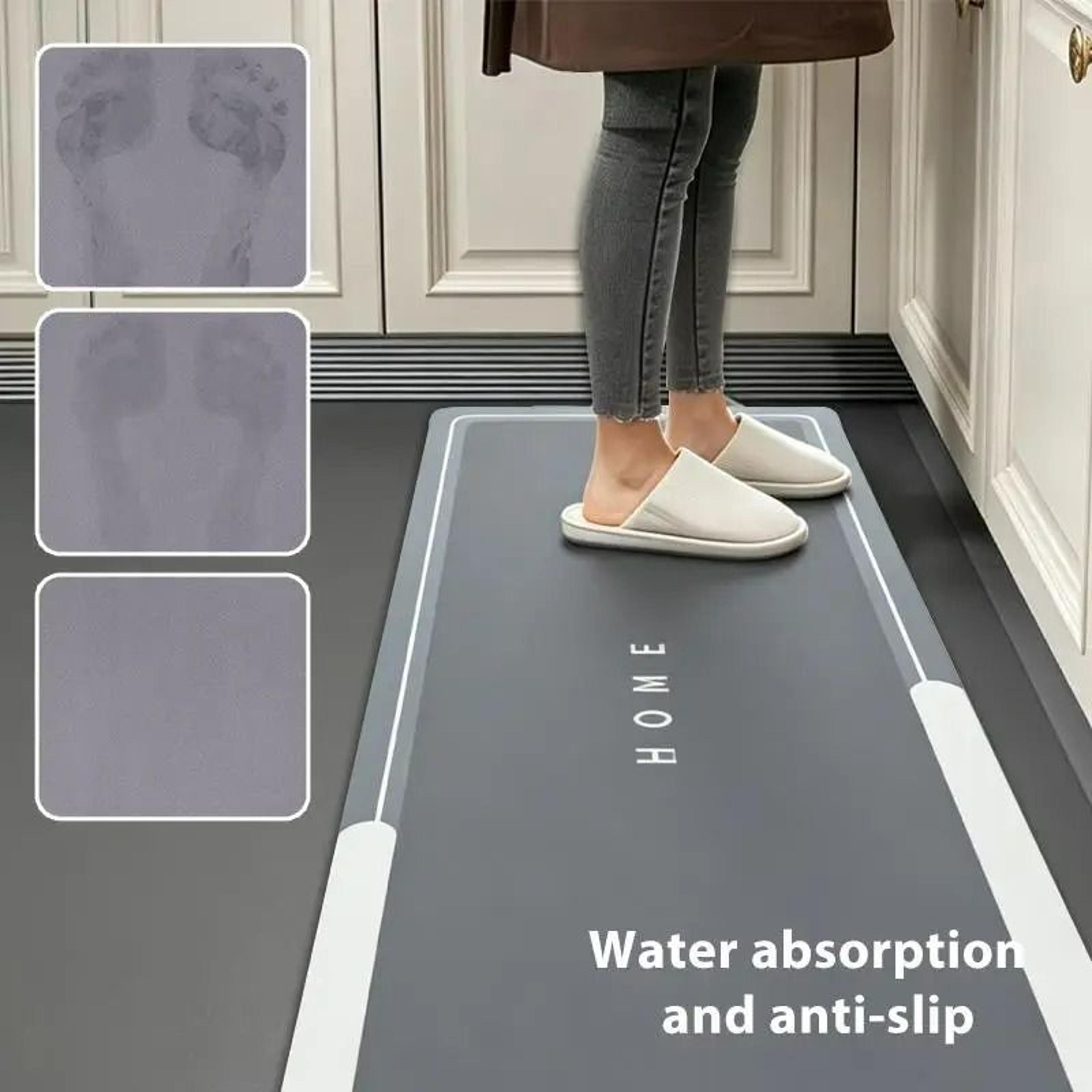 2Pcs Set Diatomite Absorbent NonSlip QuickDry Bath And Kitchen Rugs 6