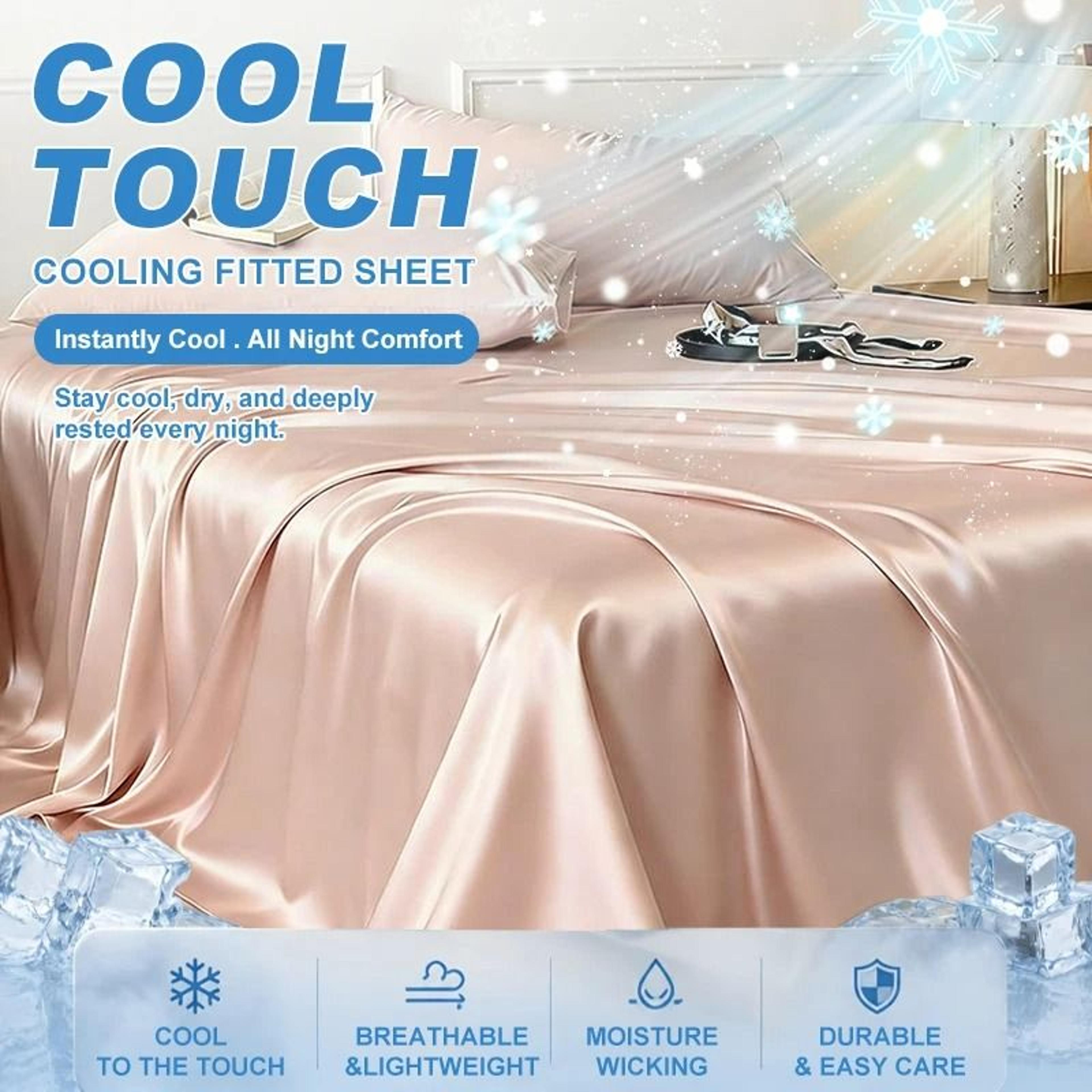 Summer Cooling Satin Ice Silk Flat Bedsheet 1