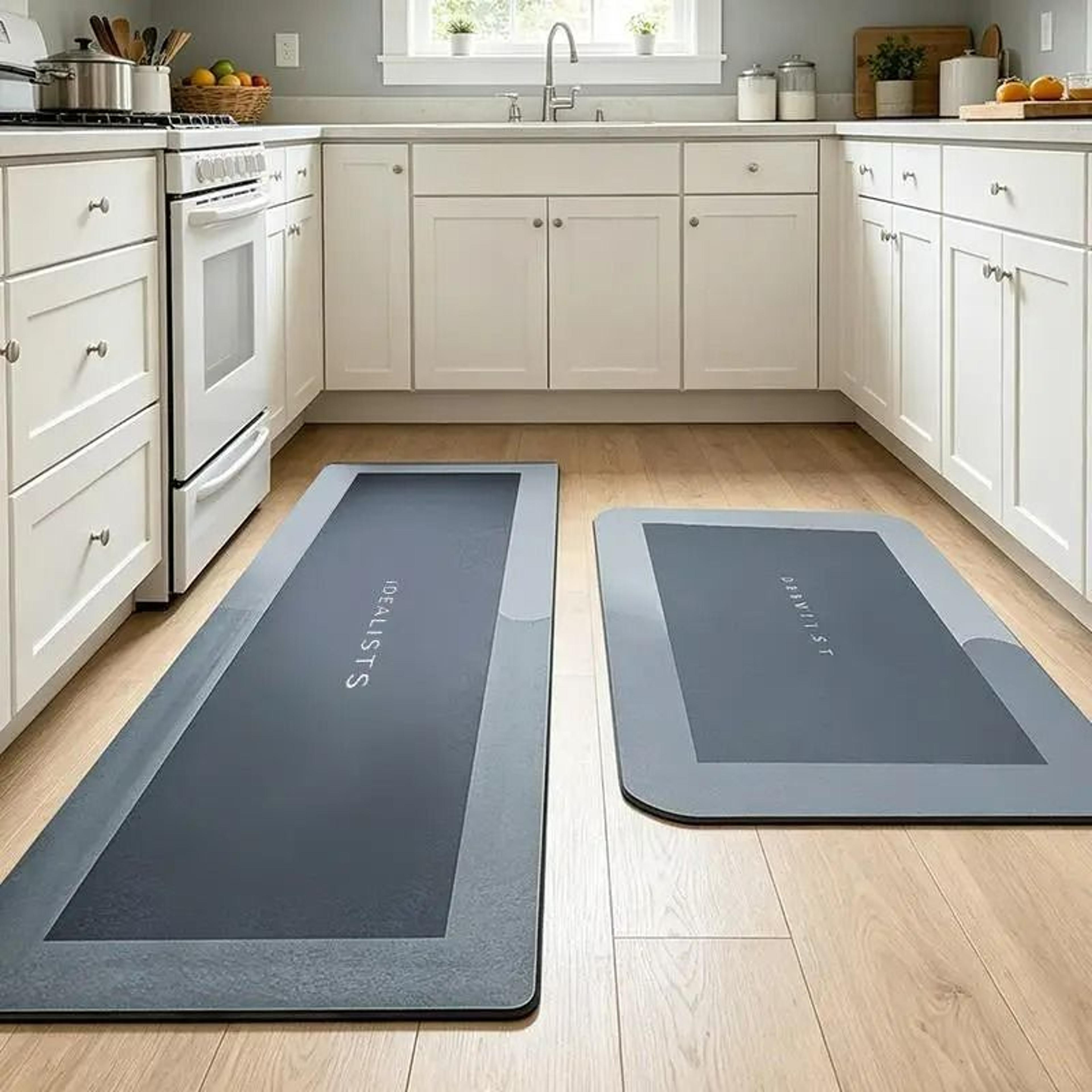 2Pcs Set Diatomite QuickDry Absorbent Kitchen  Bath Mats 9