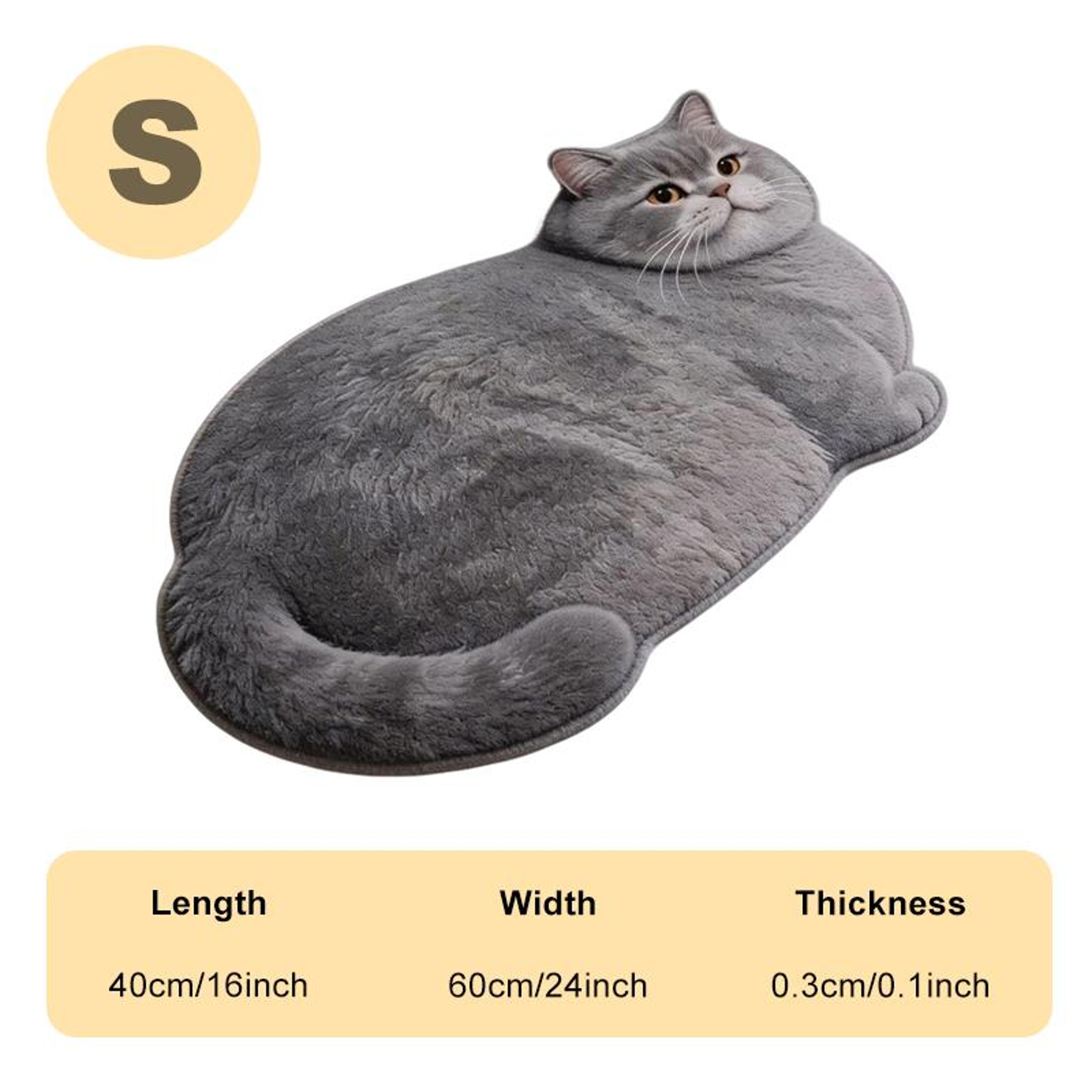 2D Cat Shaped Absorbent Diatomite Bathroom Mat 7