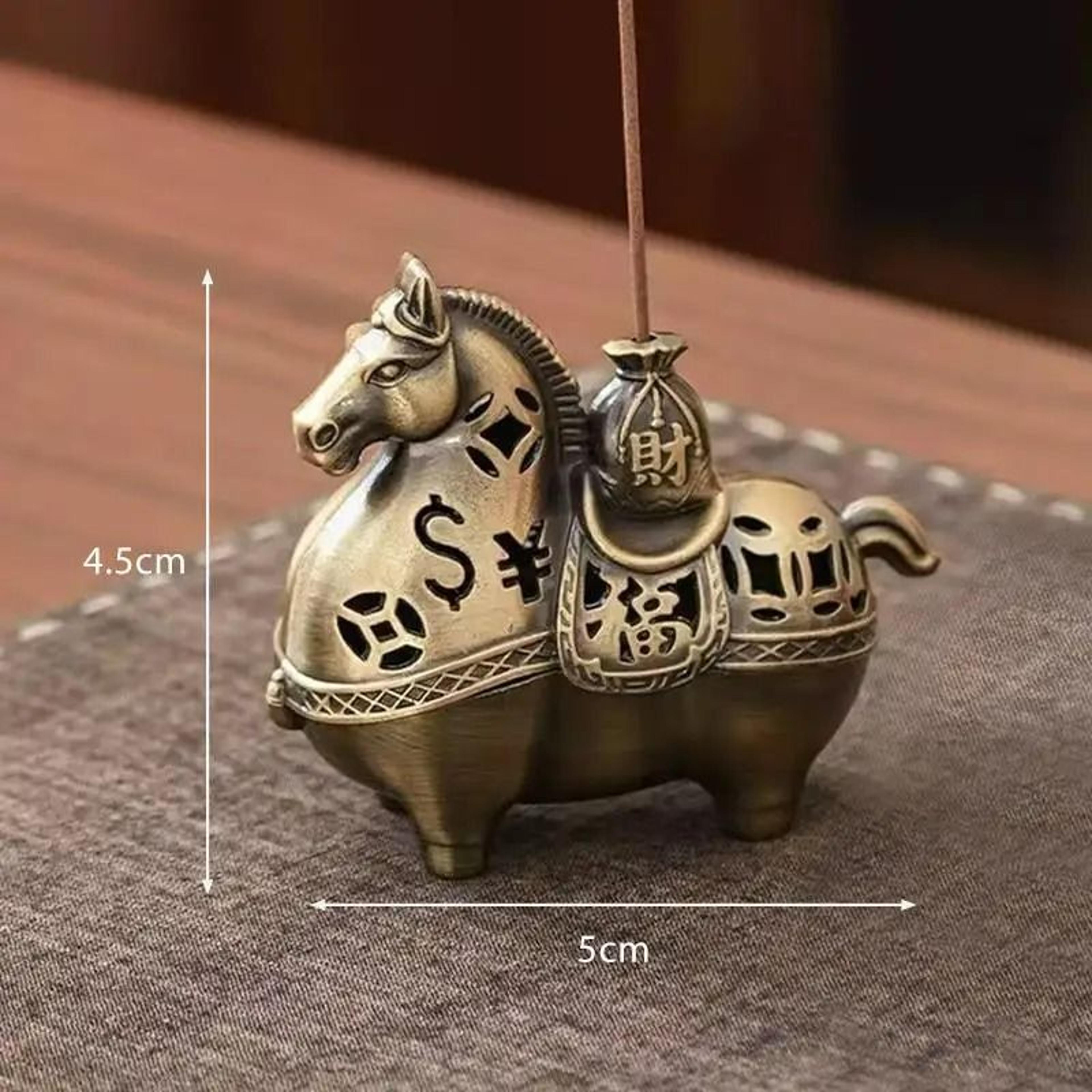 Mini Alloy Fat Horse Incense Burner 2