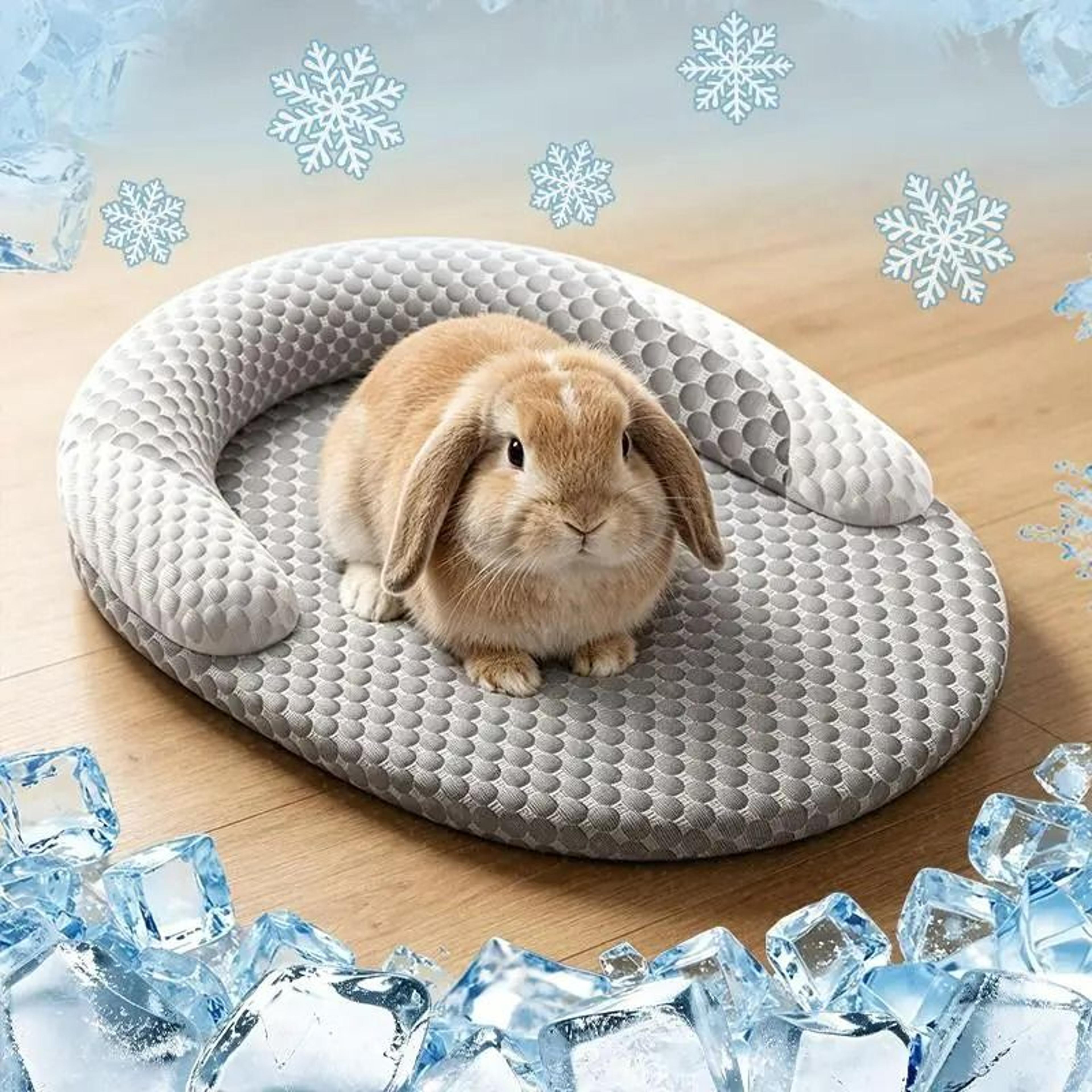 Summer Cooling Ice Silk Oval Pet Bed  Cushion 7