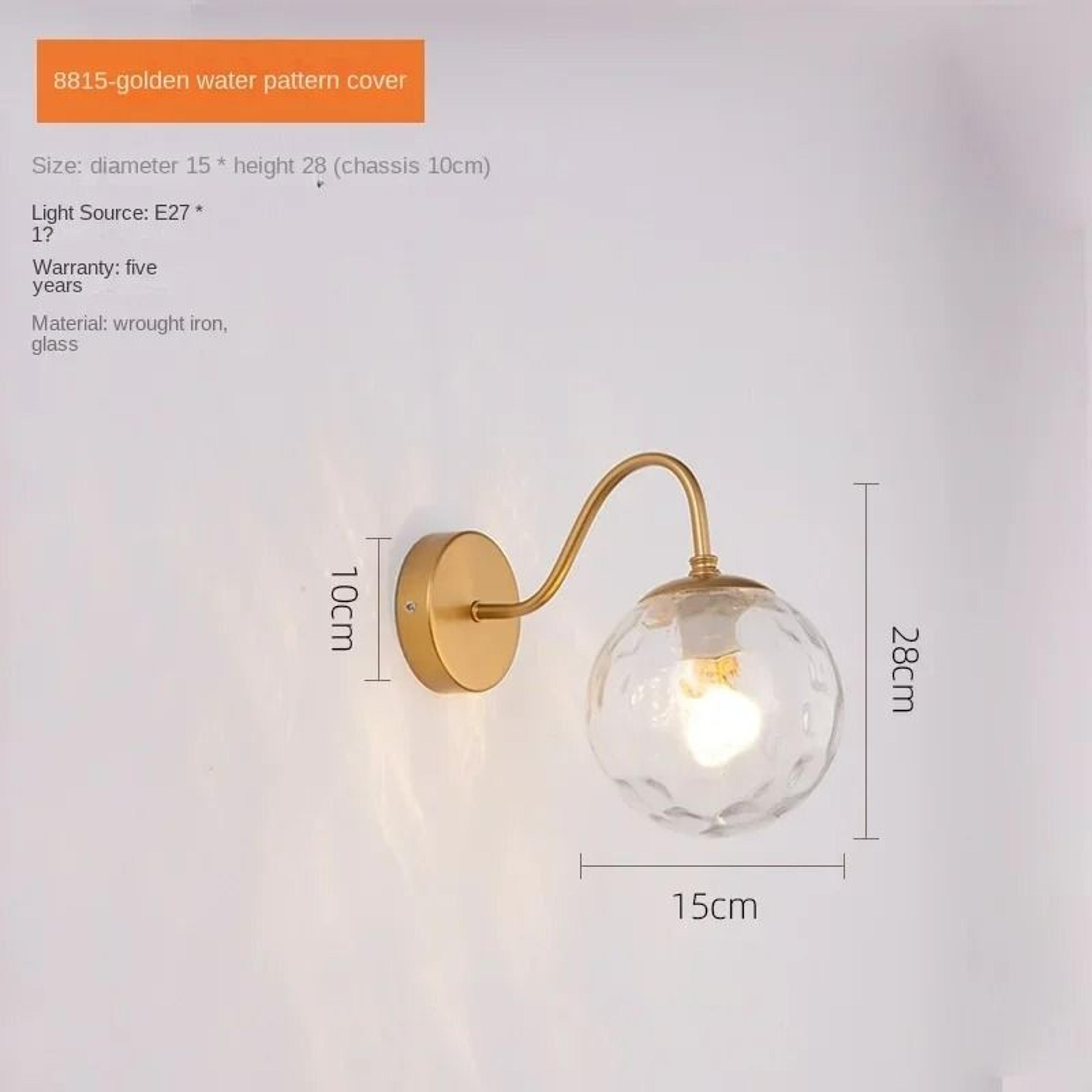 Modern LED Gold Ball Glass Wall Sconce 9