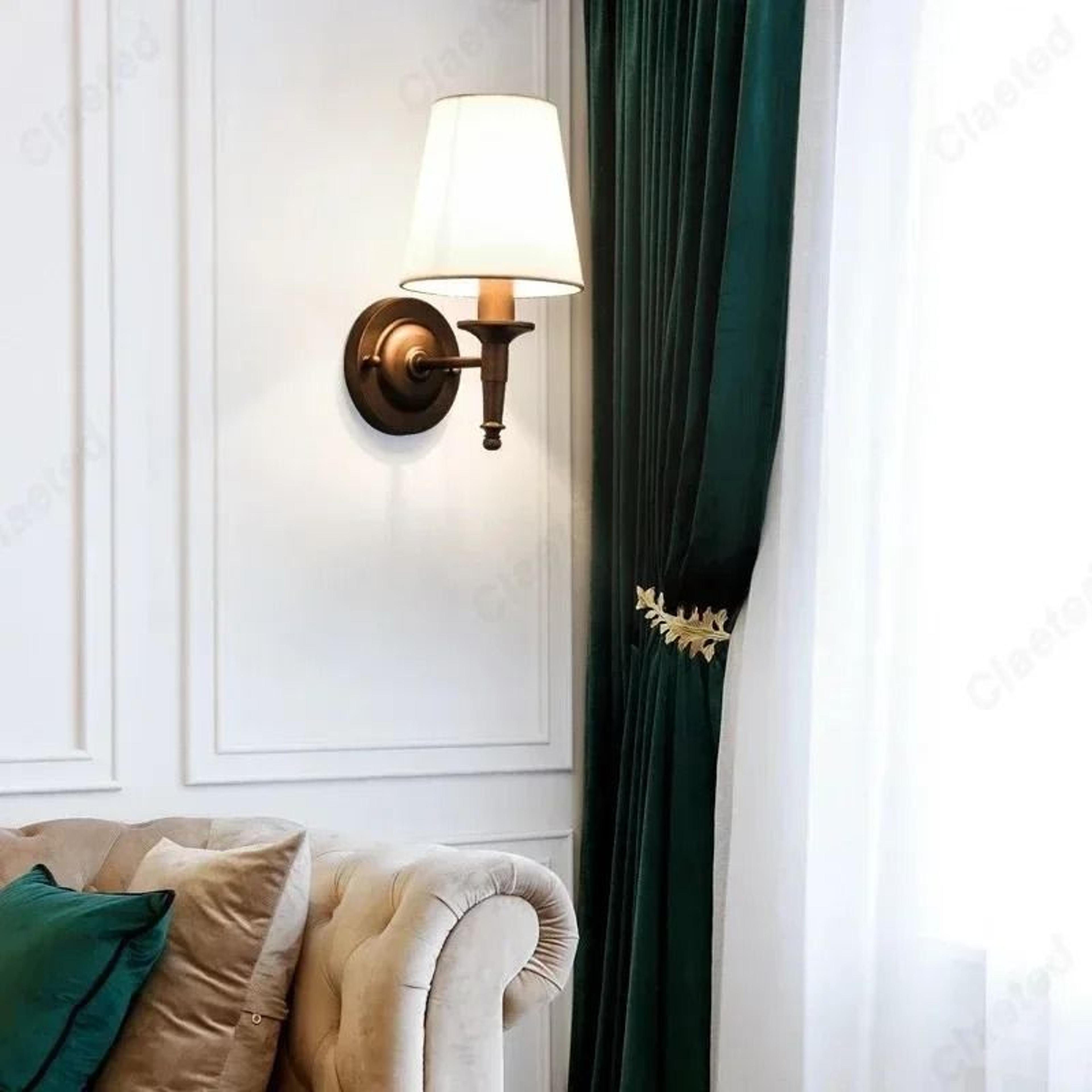 Creative European Fabric Lampshade Wall Sconce 3