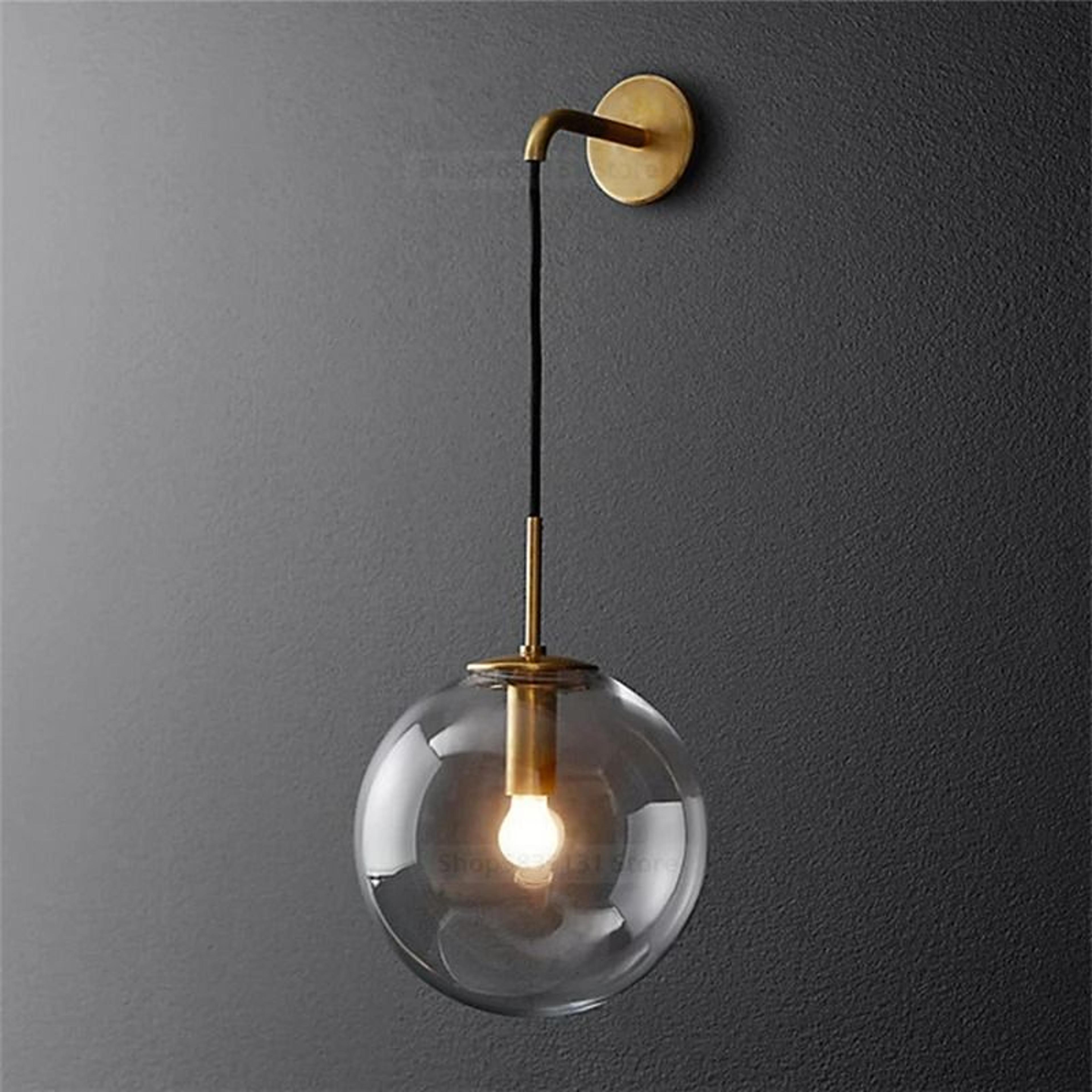Nordic Modern Vintage Glass Globe Wall Sconce 1