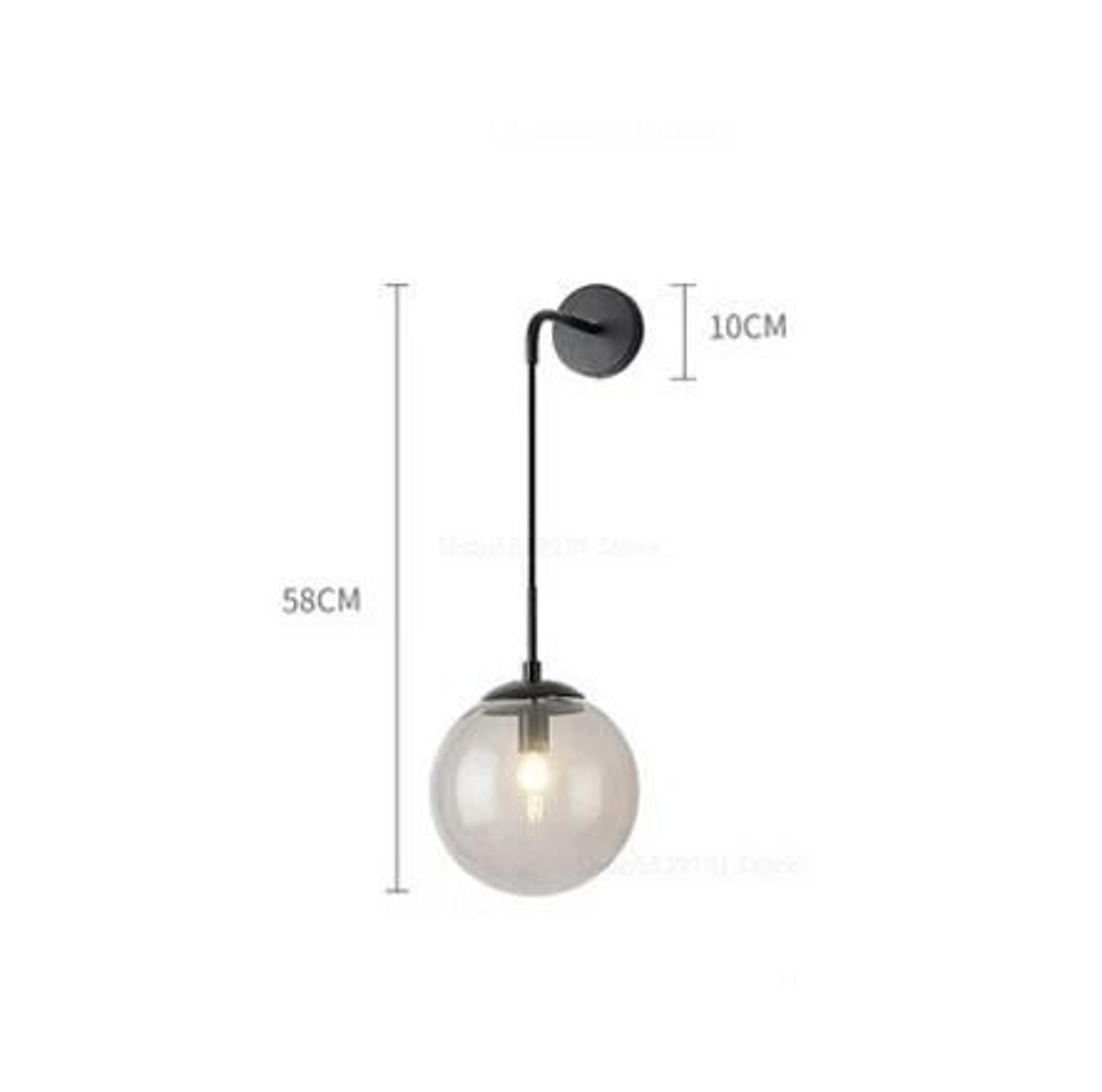 Nordic Modern Vintage Glass Globe Wall Sconce 12