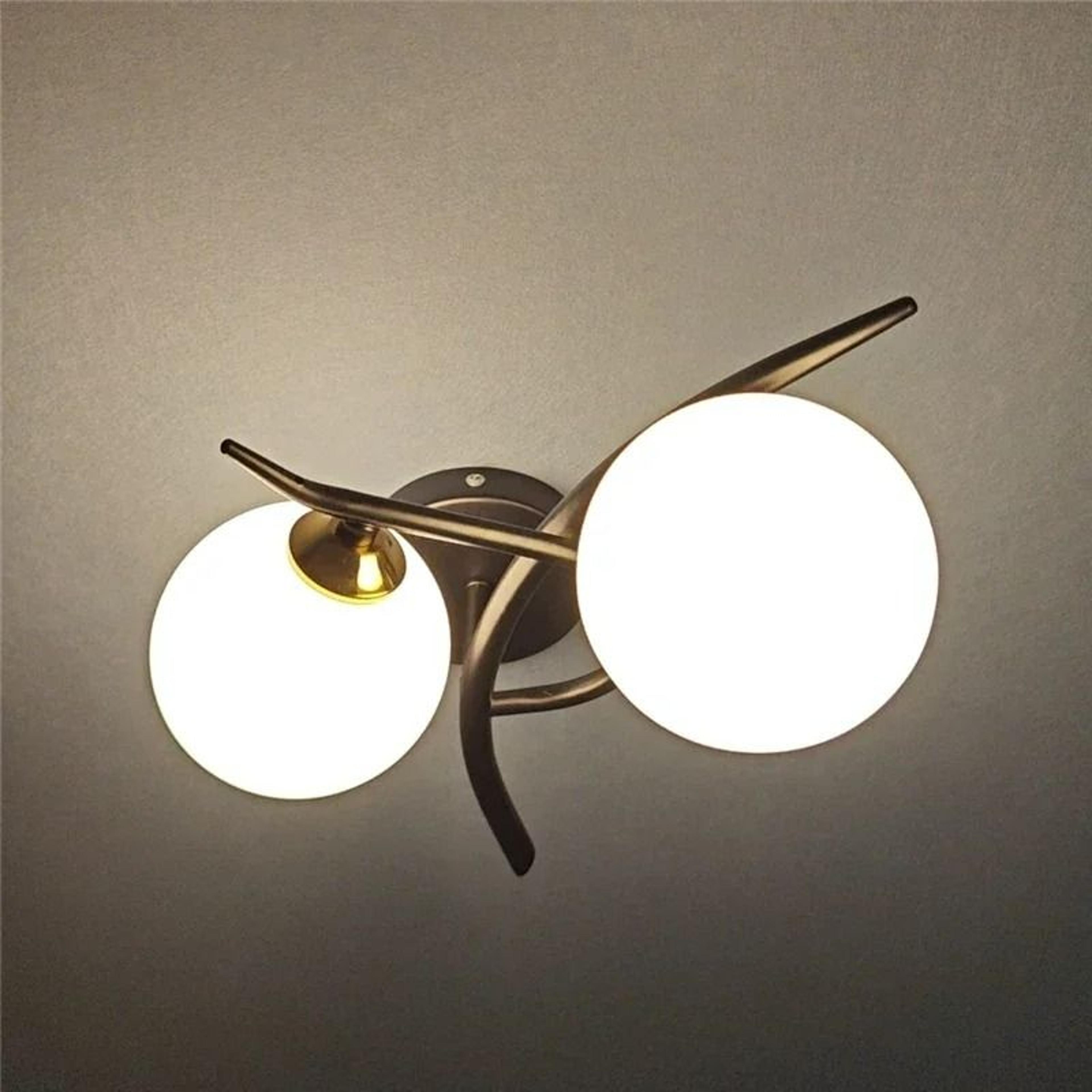Nordic Glass Orb Iron Wall Sconce 6