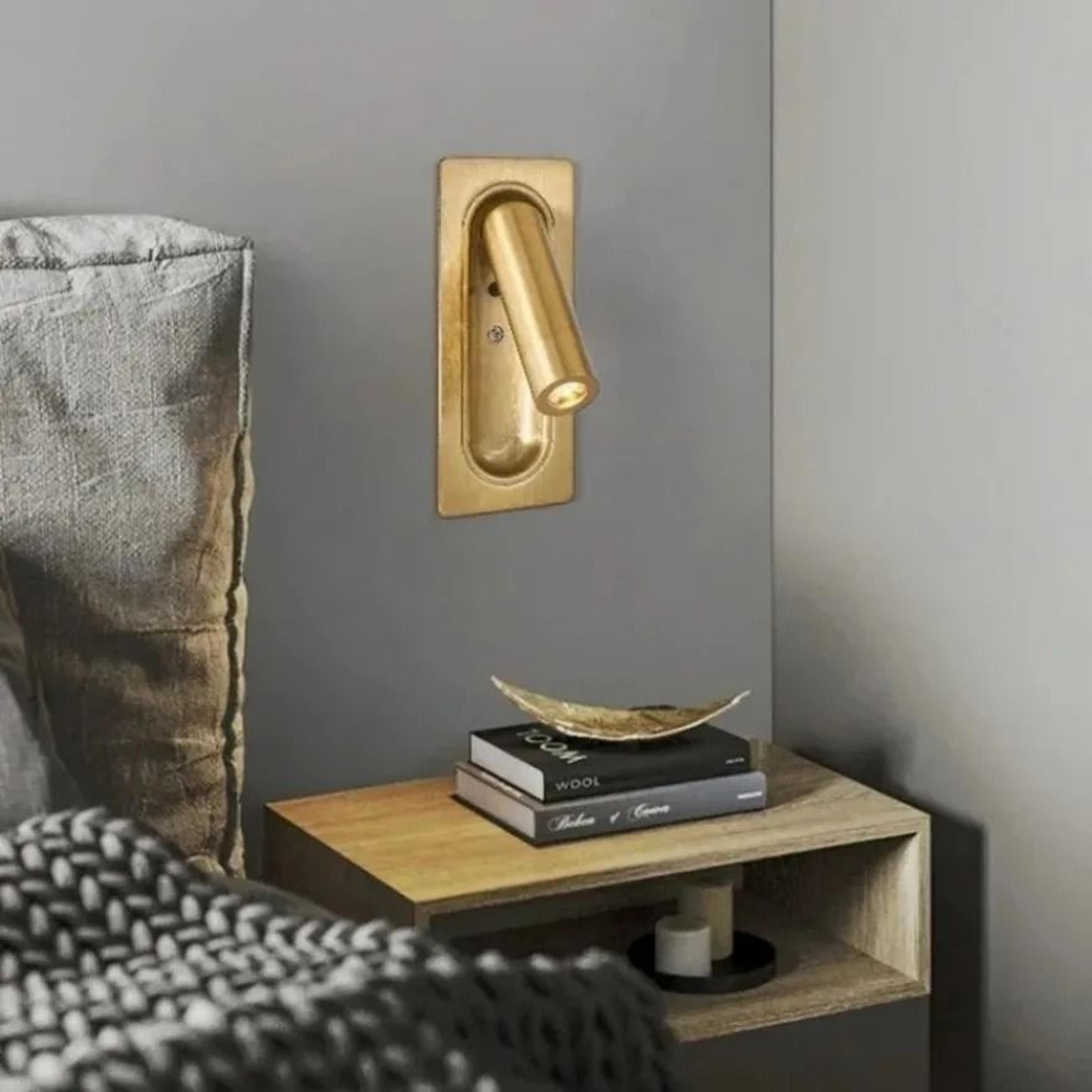modern embedded led reading wall lamp with usb