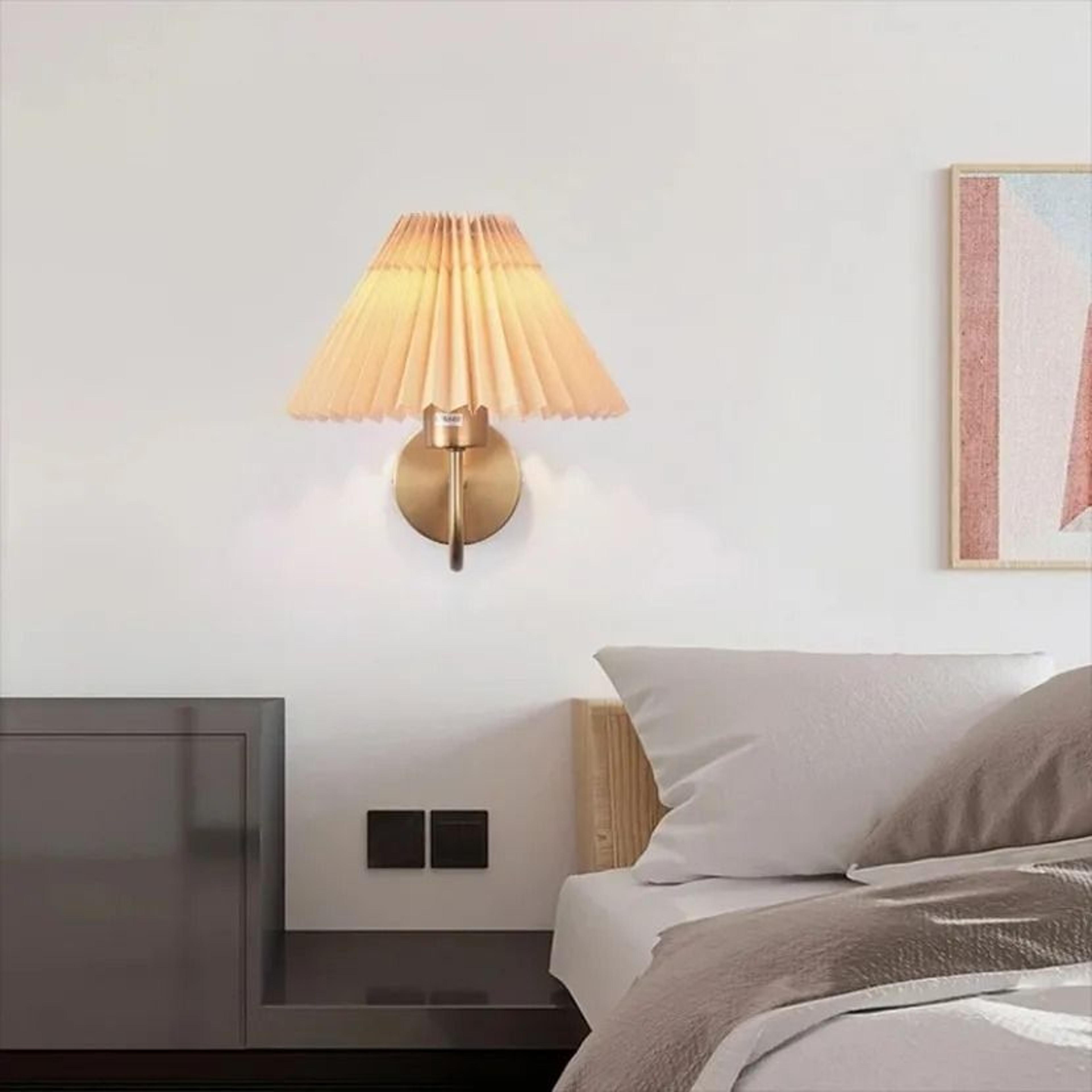 Nordic Retro Pleated Umbrella Wall Sconce 5