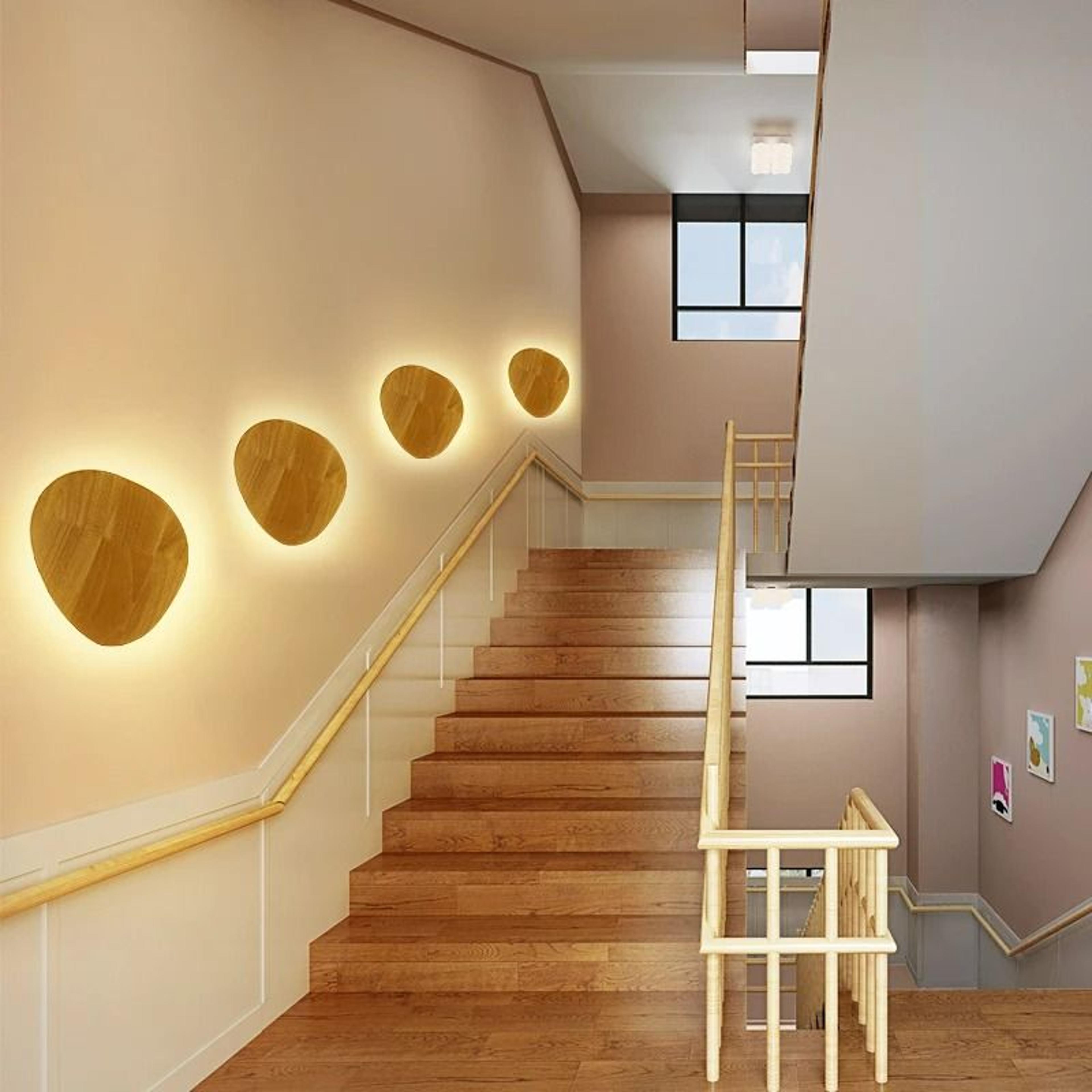 Nordic Circular Wooden LED Wall Sconce 3