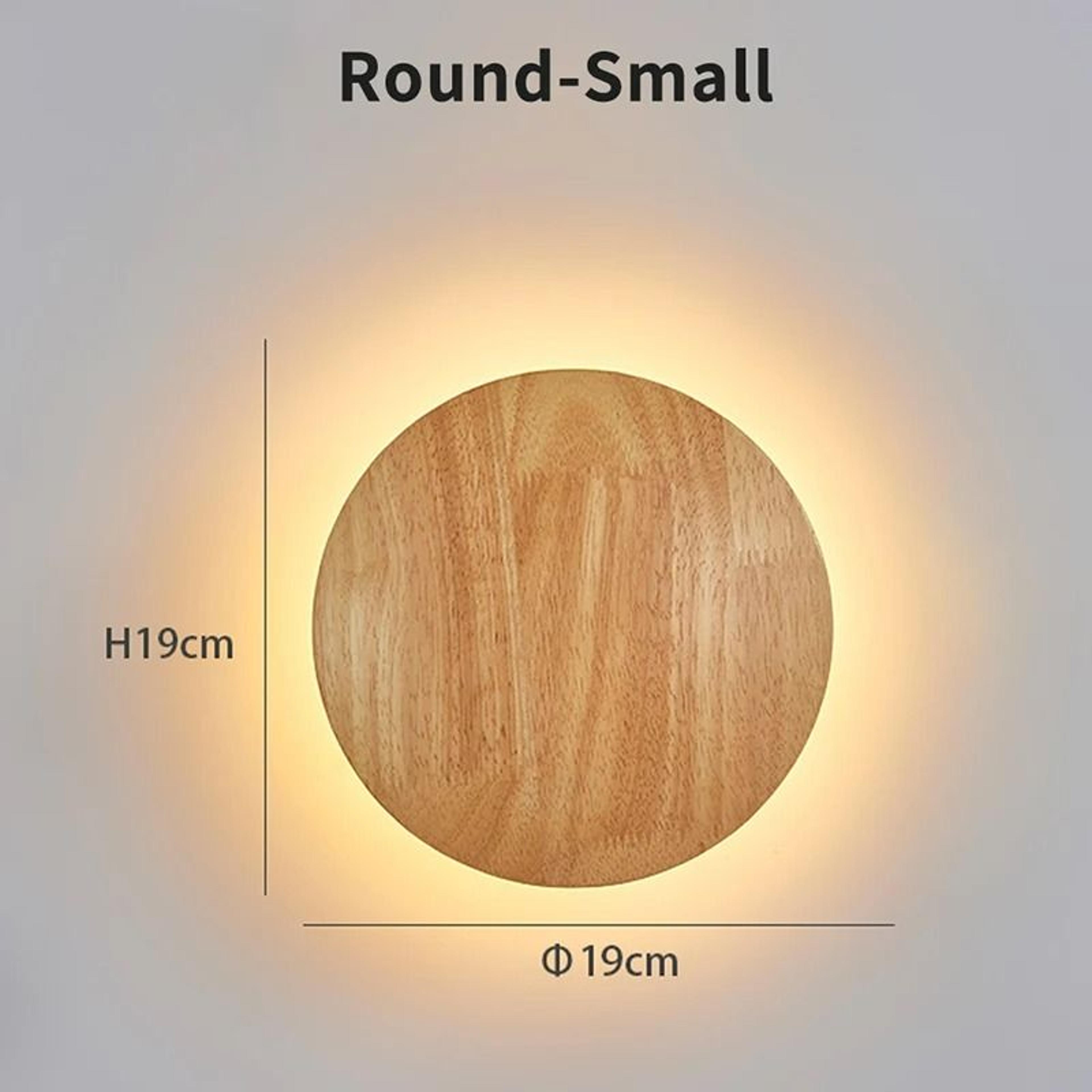 Nordic Circular Wooden LED Wall Sconce 7