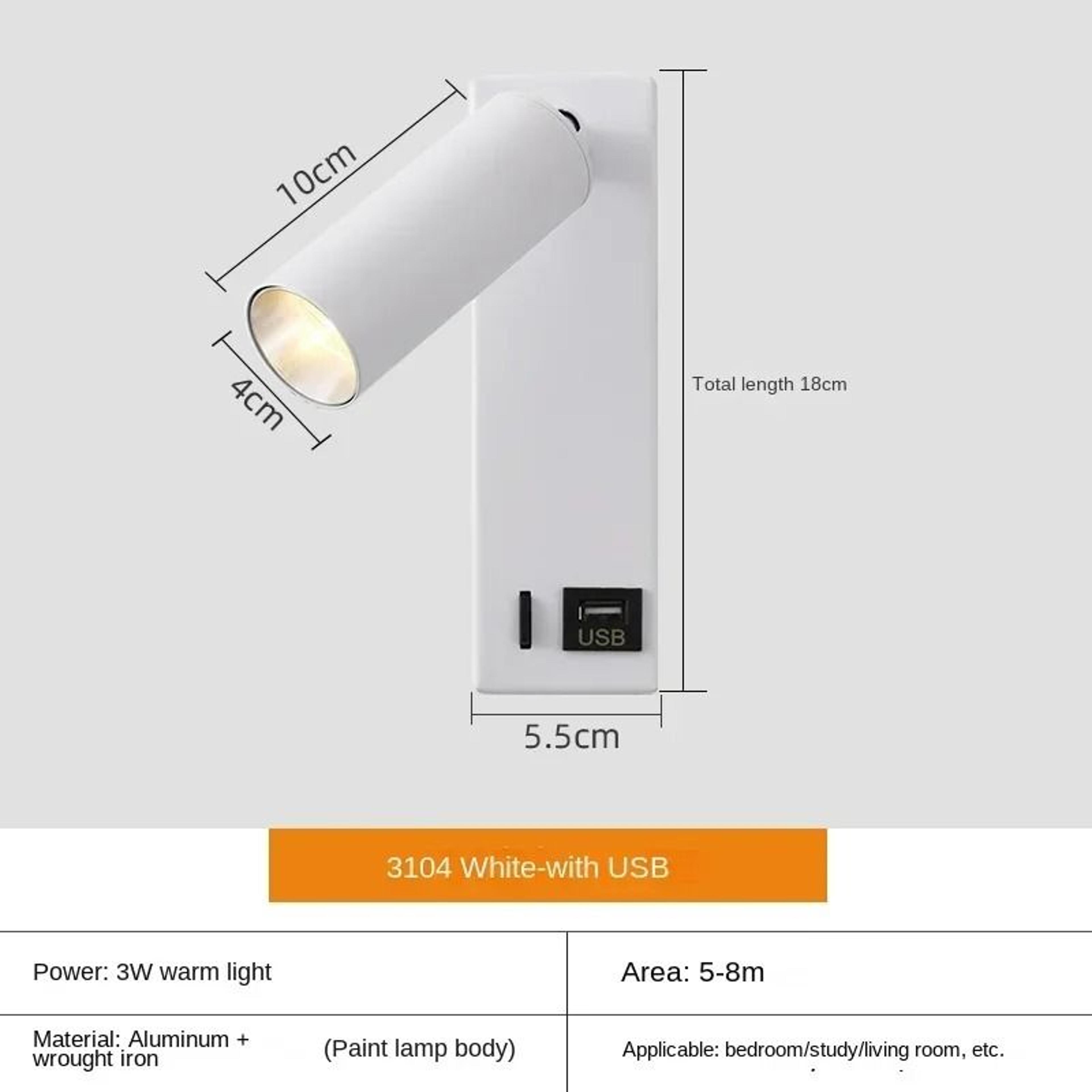 LED Bedside Wall Mount Reading Sconce 11