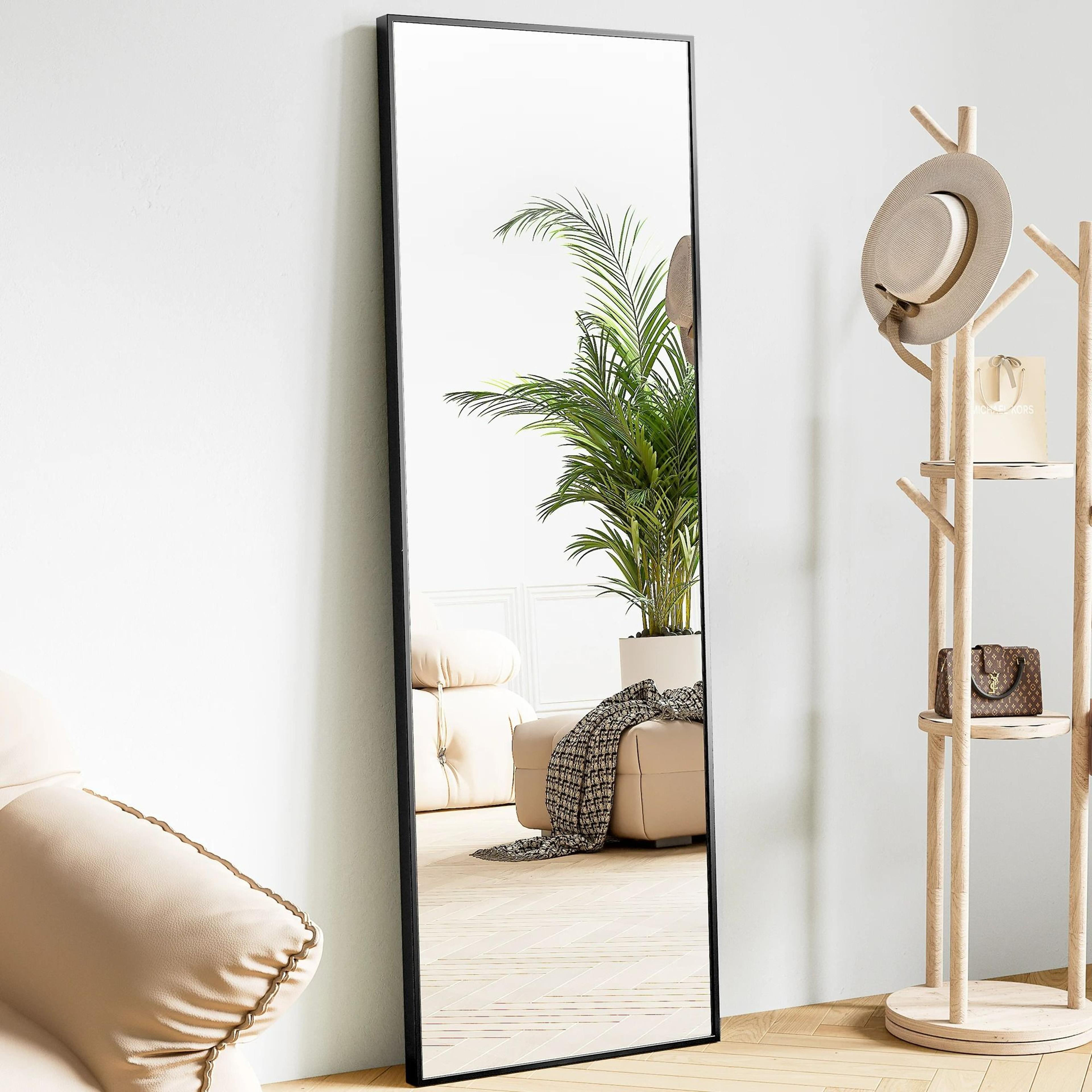 Modern Aluminum Frame FullBody Floor  Wall Mirror 7