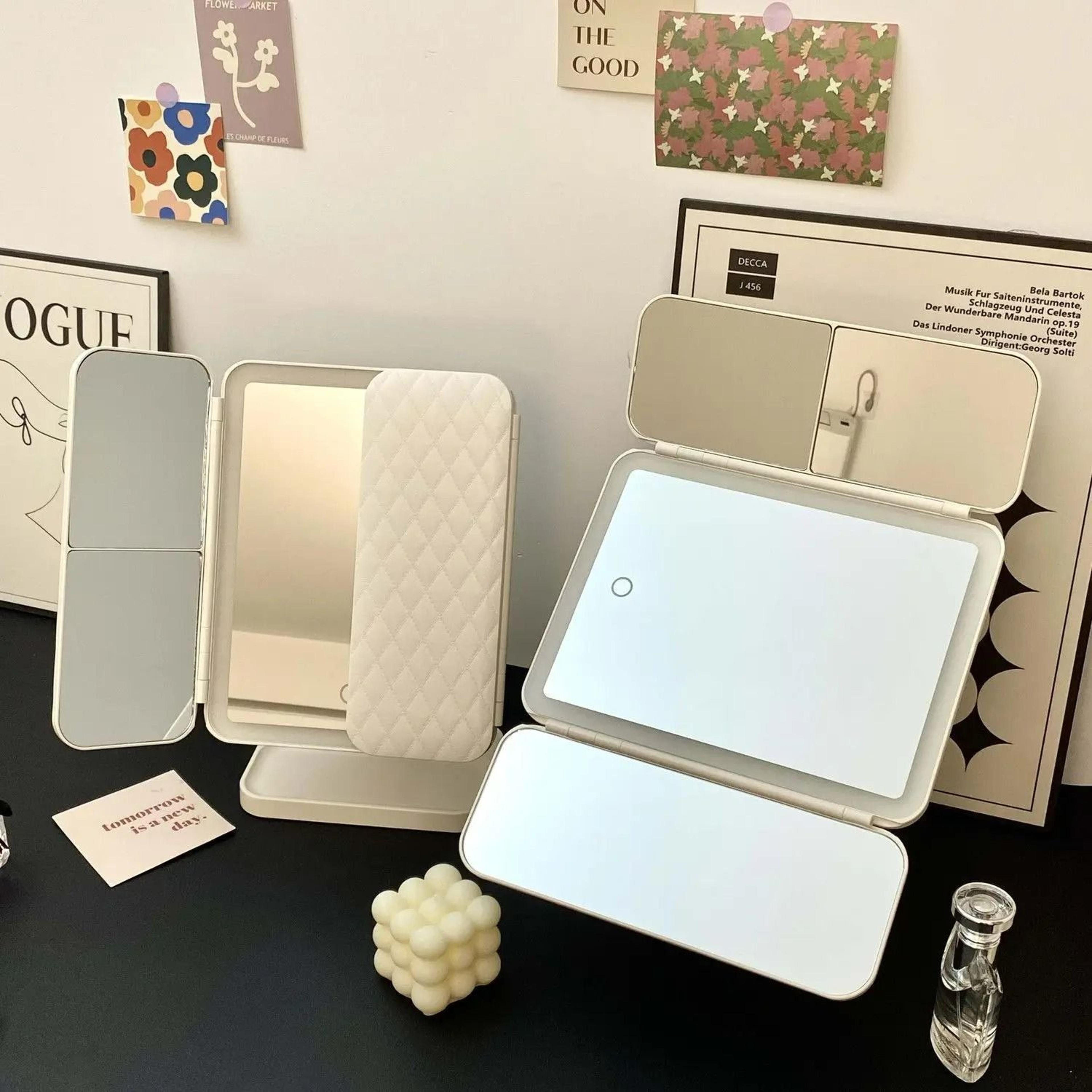 TriFold Illuminated LED Vanity Makeup Mirror 1