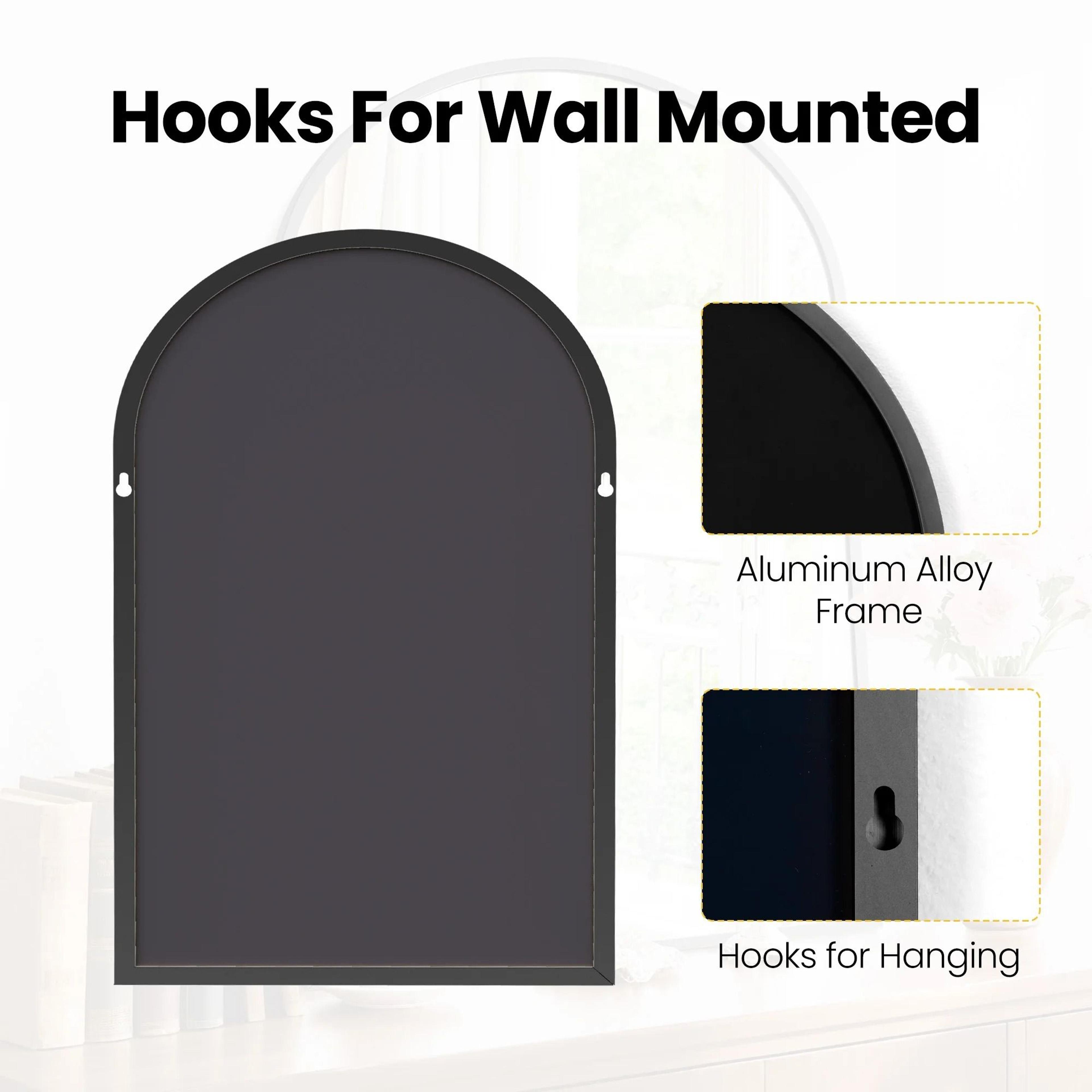 Modern Arched Metal Framed Wall Dressing Mirror 5