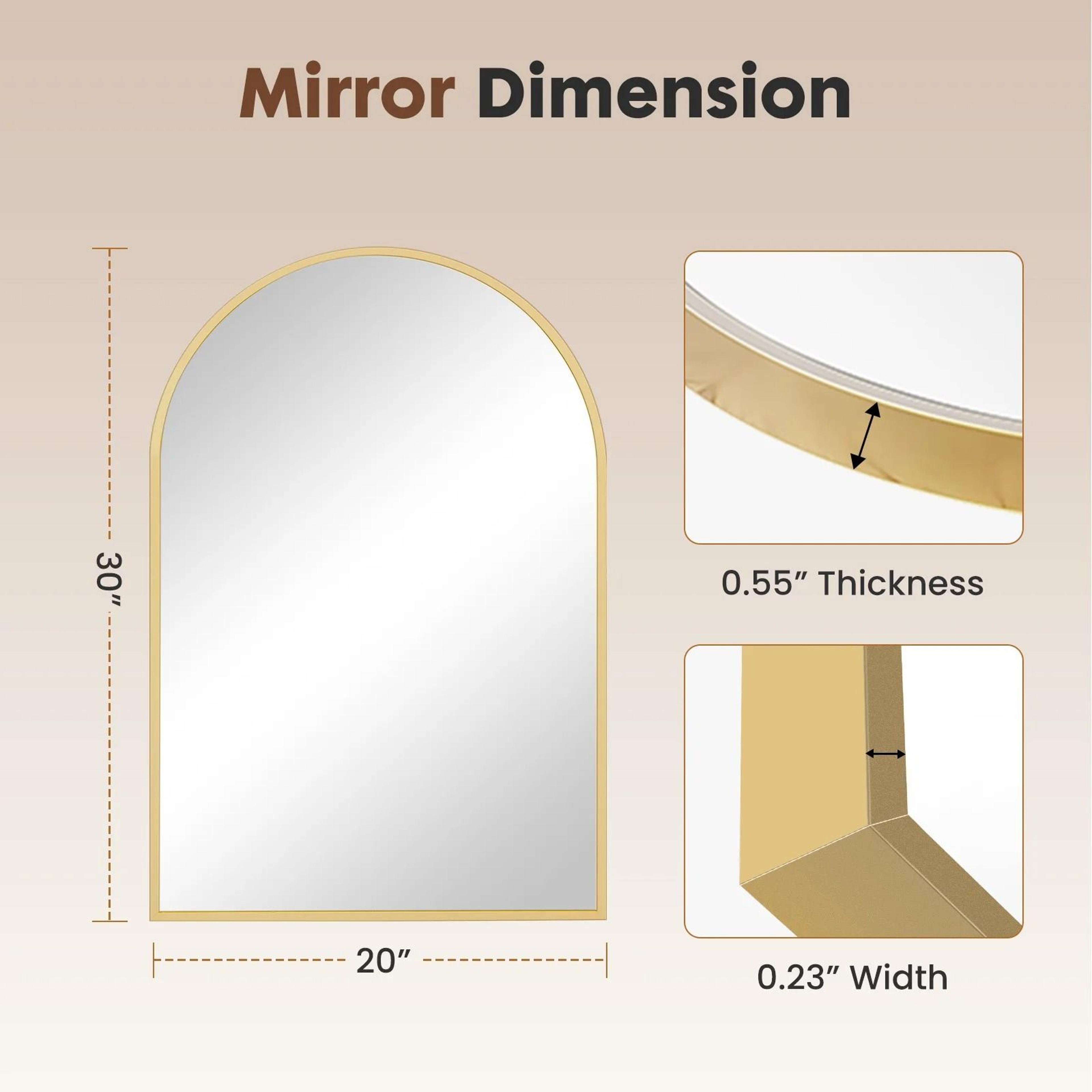 Arched Metal Framed Wall Decor  Bathroom Mirror 7