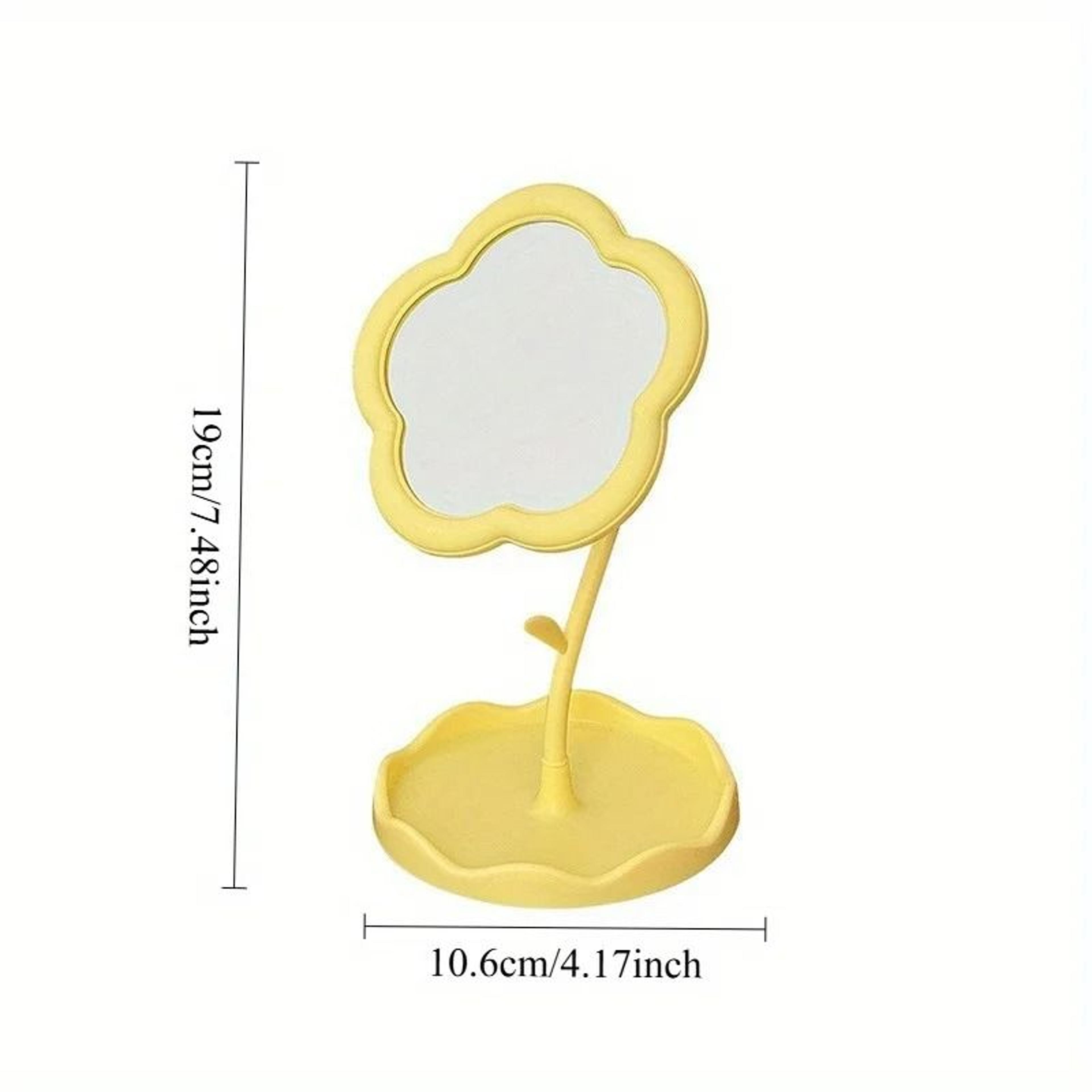 Ins Style Cute Flower 360 Rotatable Desktop Vanity Mirror 5