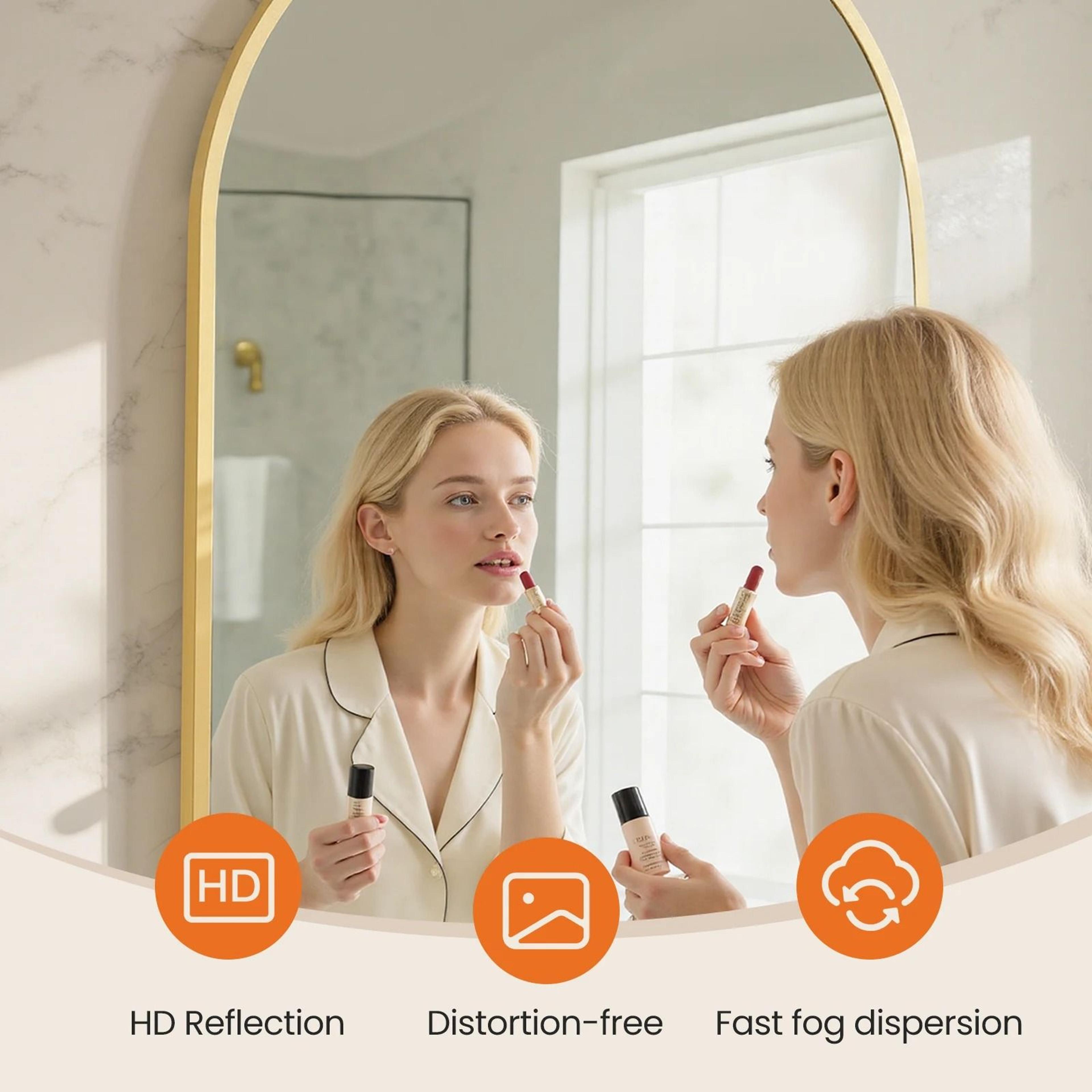 Modern Arched Metal Wall Mirror 1