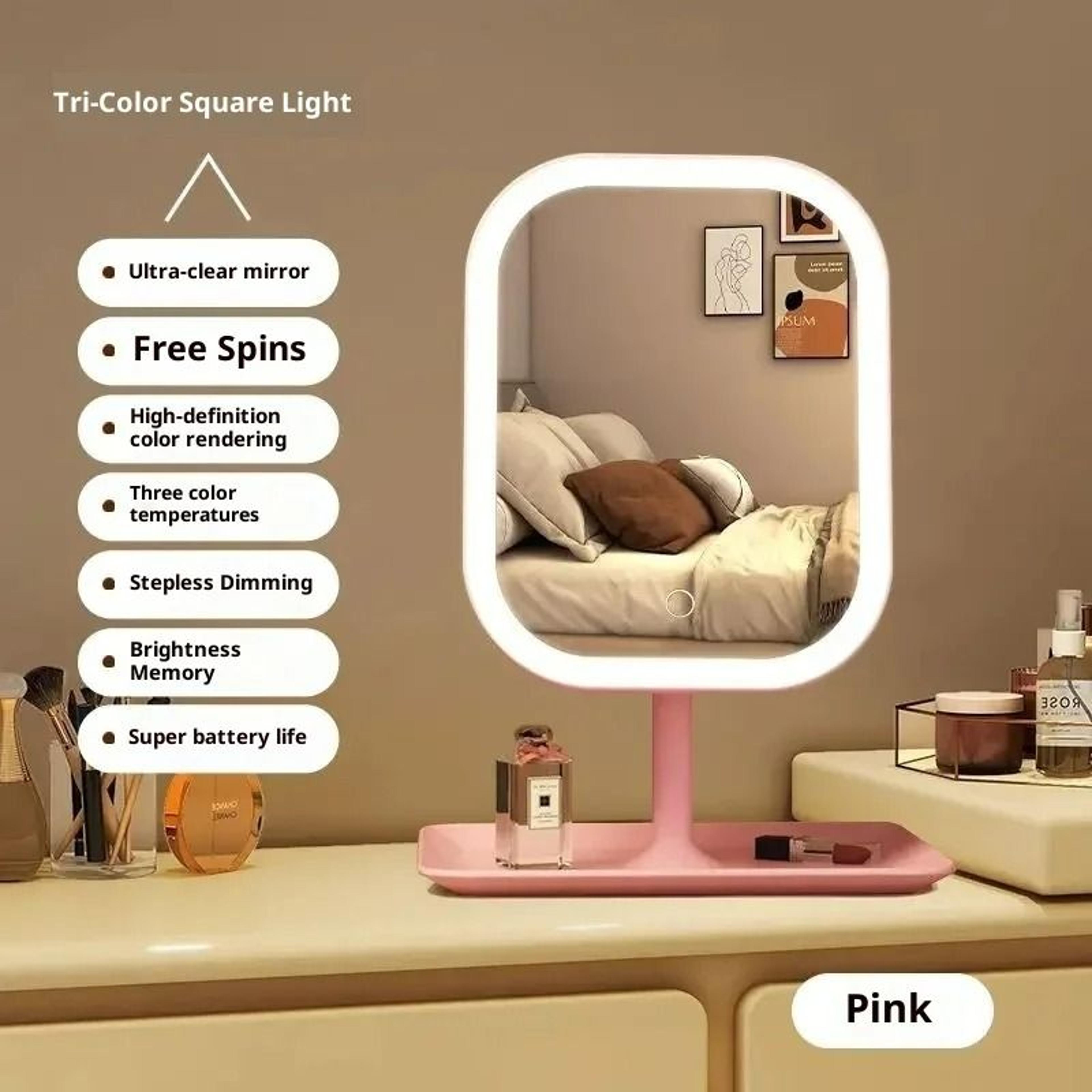Compact TouchScreen LED Vanity Makeup Mirror 7