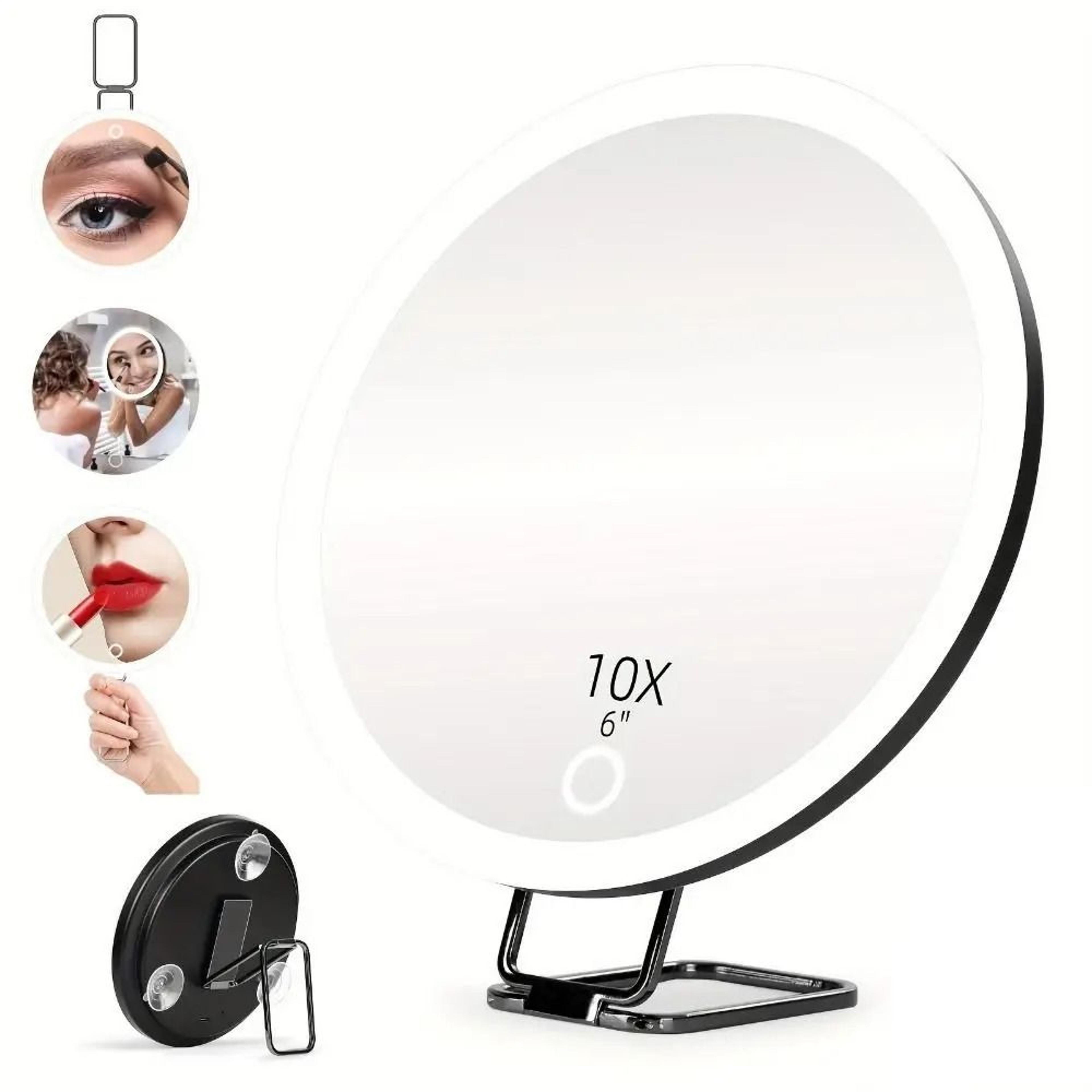 360Degree Adjustable LED Foldable Magnifying Makeup Mirror 2