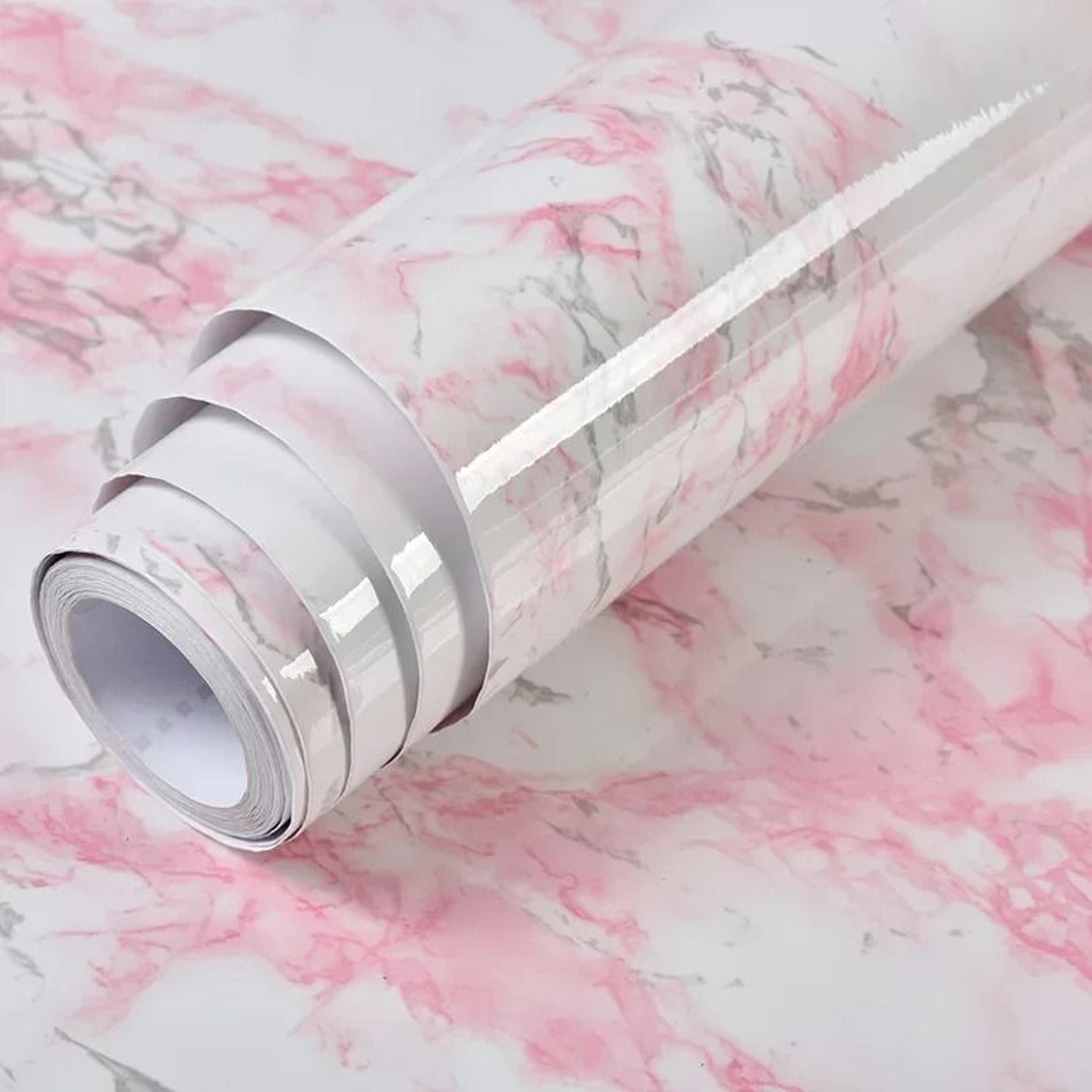 Vinyl Pink Marble Peel And Stick SelfAdhesive Wallpaper 1