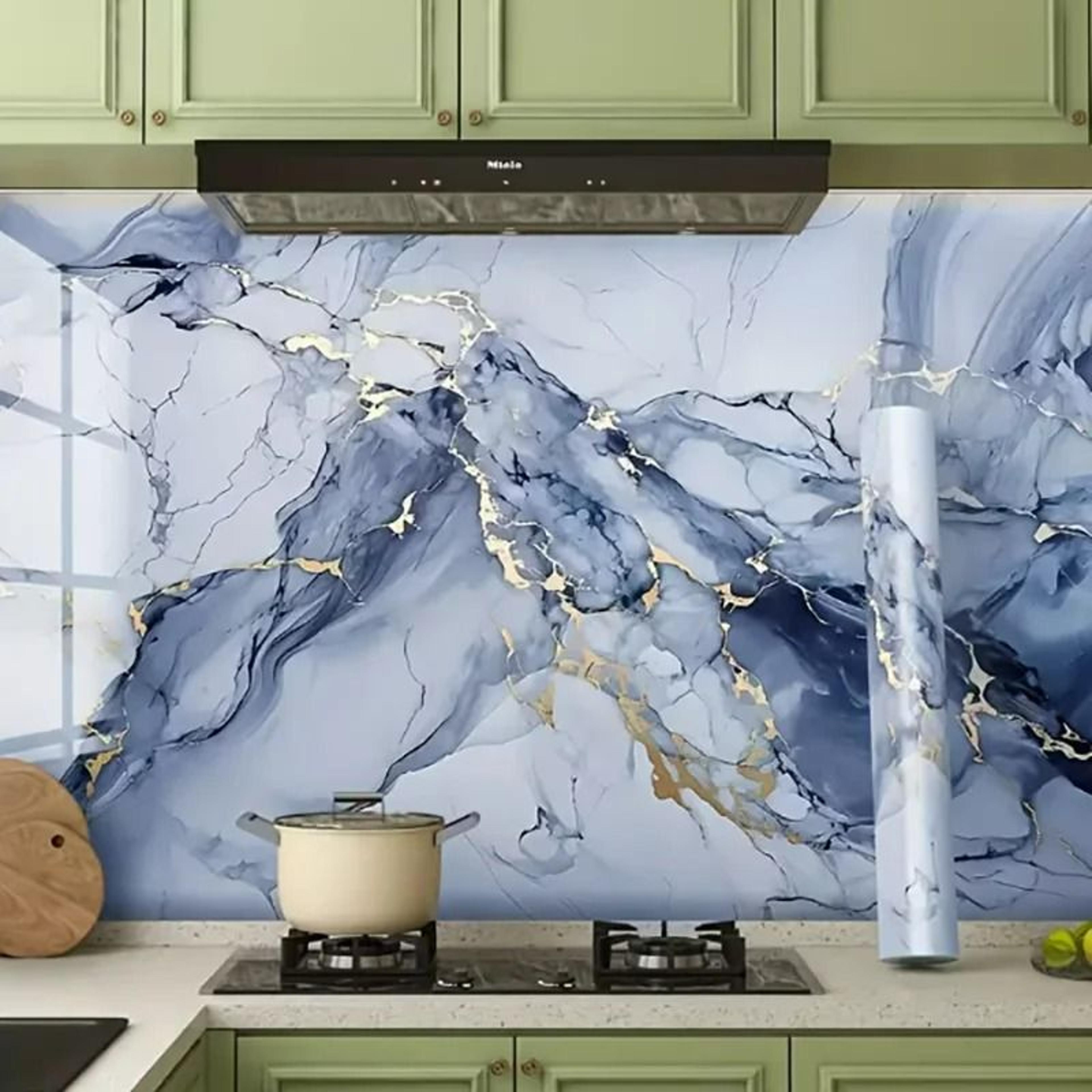 Waterproof  OilProof Marble PVC SelfAdhesive Wall Contact Paper 1