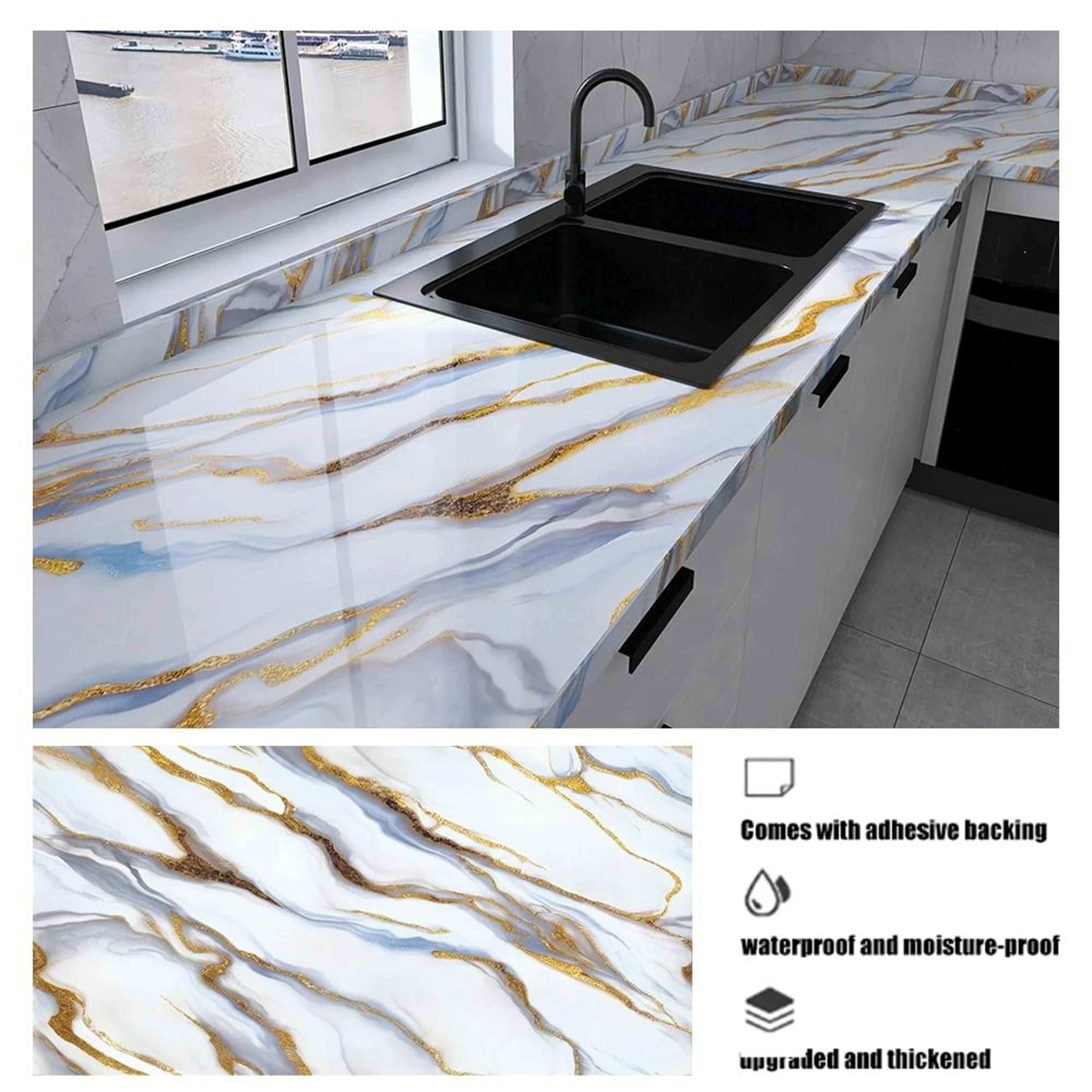 Waterproof  OilProof Marble PVC SelfAdhesive Wall Contact Paper 11