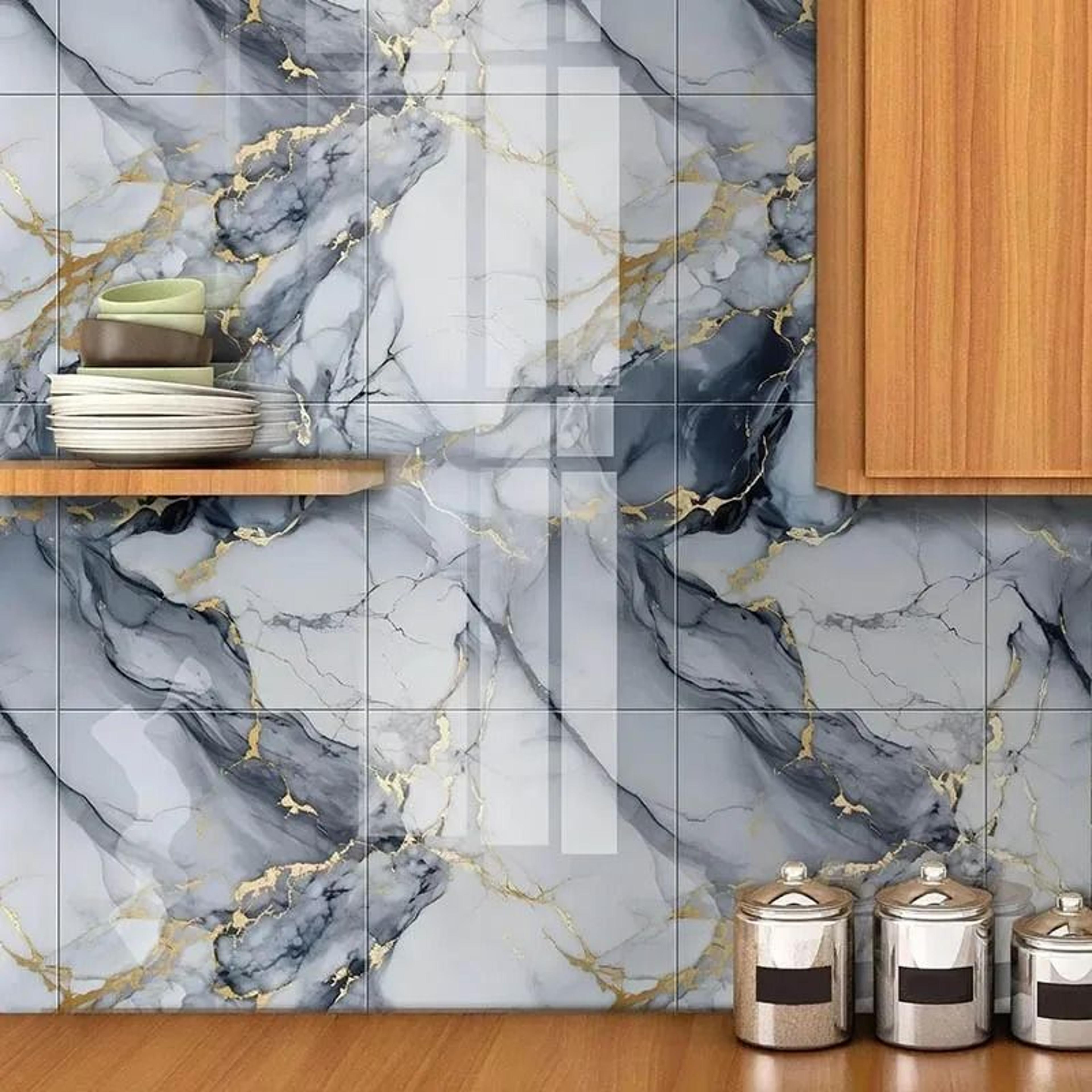 Waterproof  OilProof Marble PVC SelfAdhesive Wall Contact Paper 3