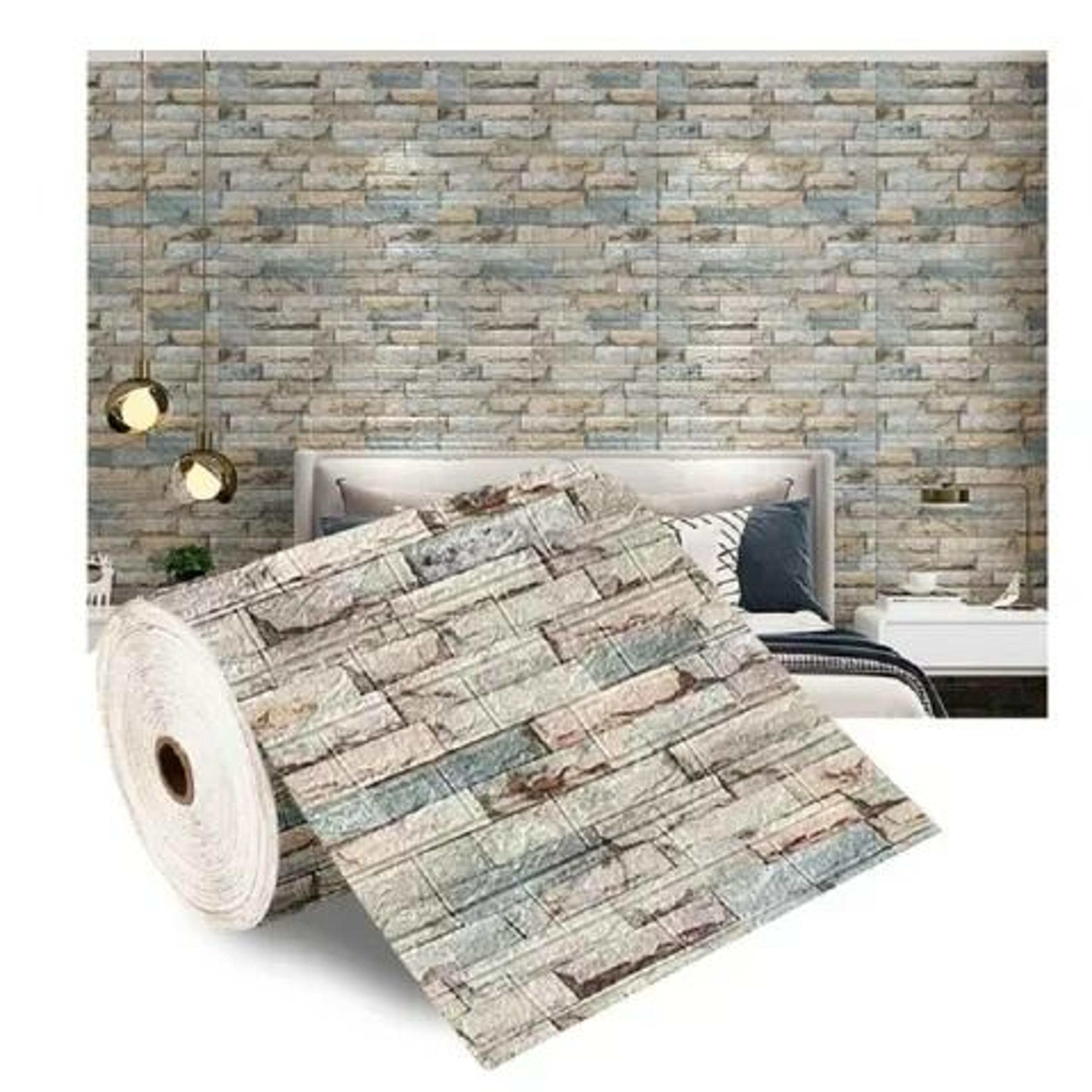 Retro 3D Faux Brick Peel And Stick Wall Contact Paper 18