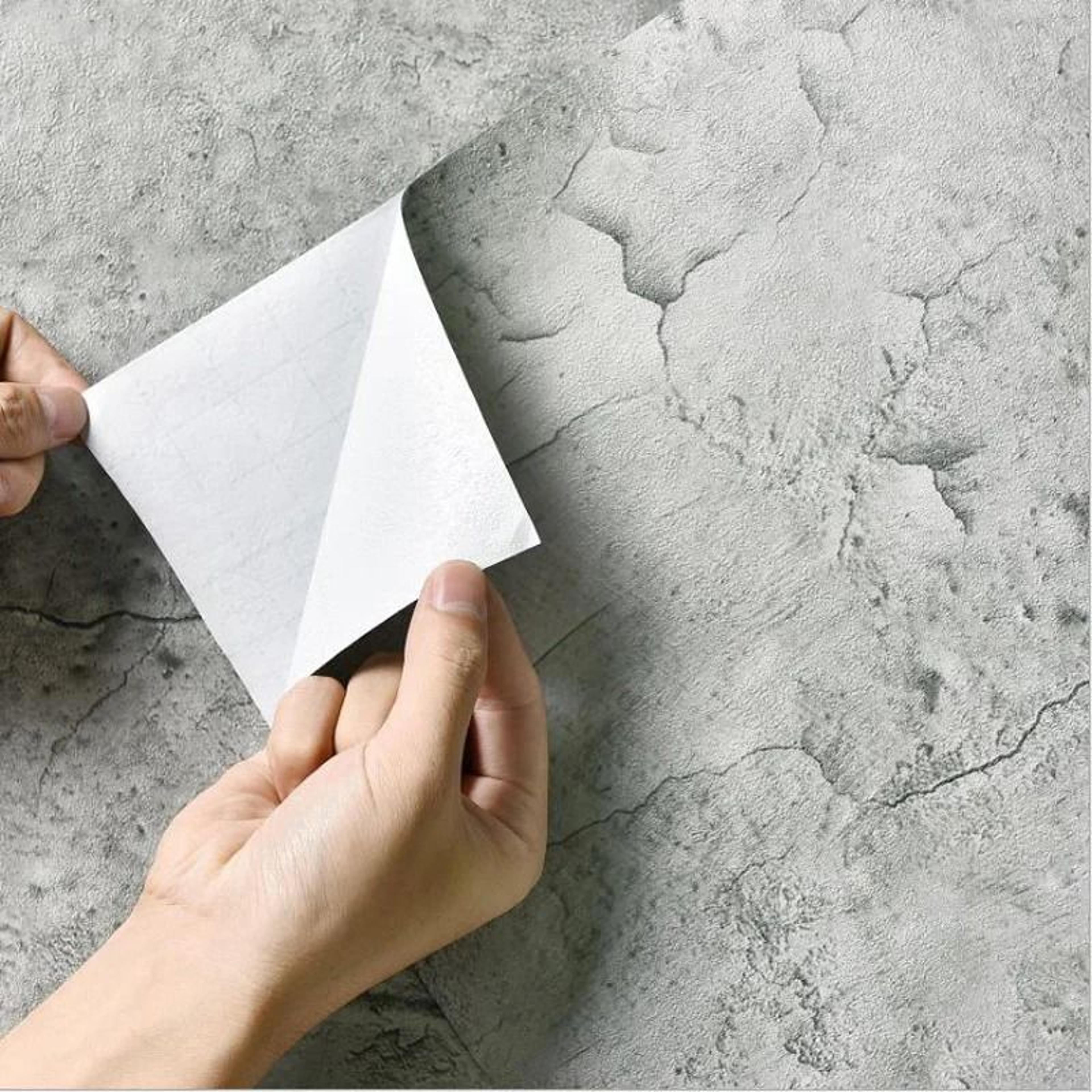 PVC Retro Cement Grey Waterproof SelfAdhesive Wallpaper 5