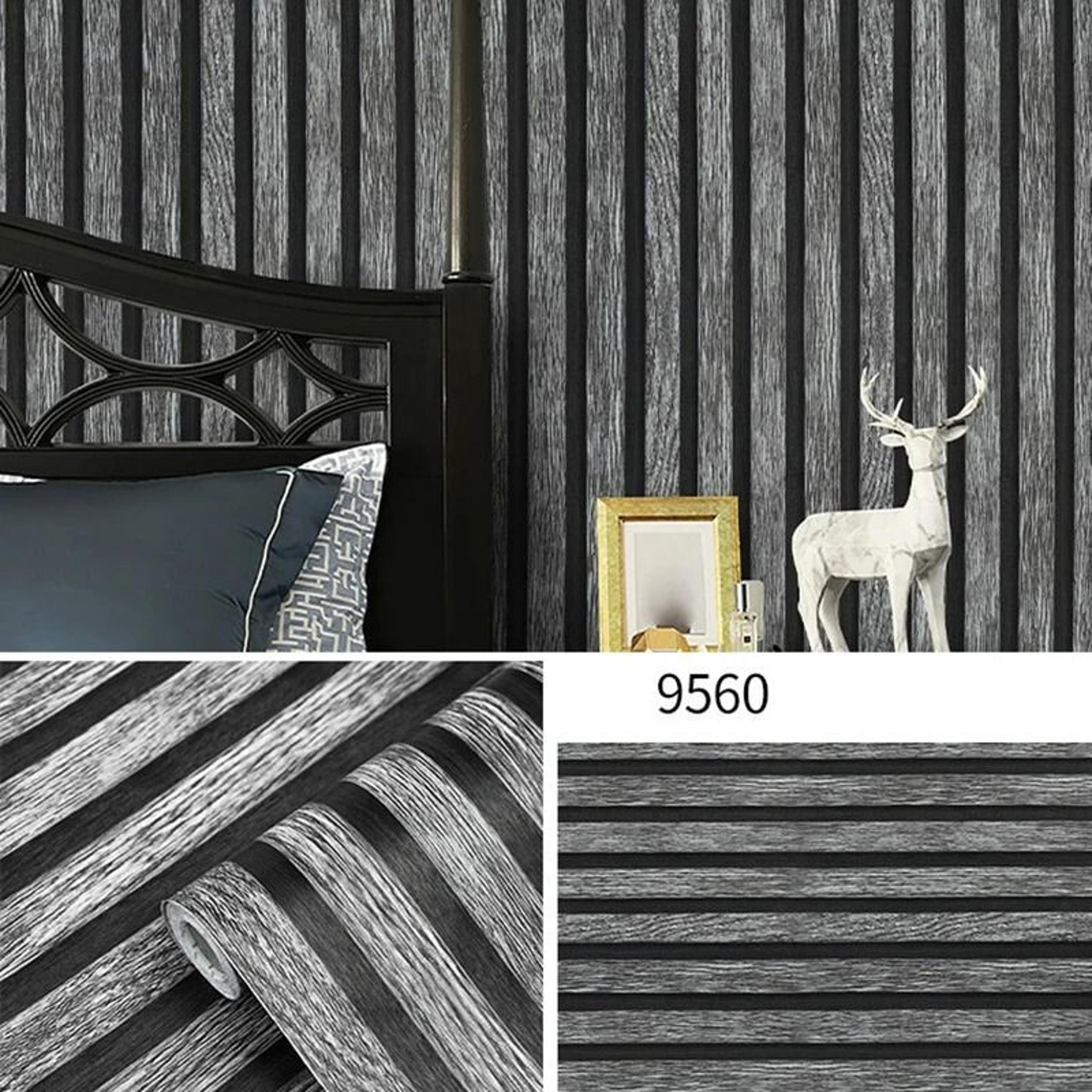 Vintage Wood Grain Striped SelfAdhesive PVC Wallpaper 7