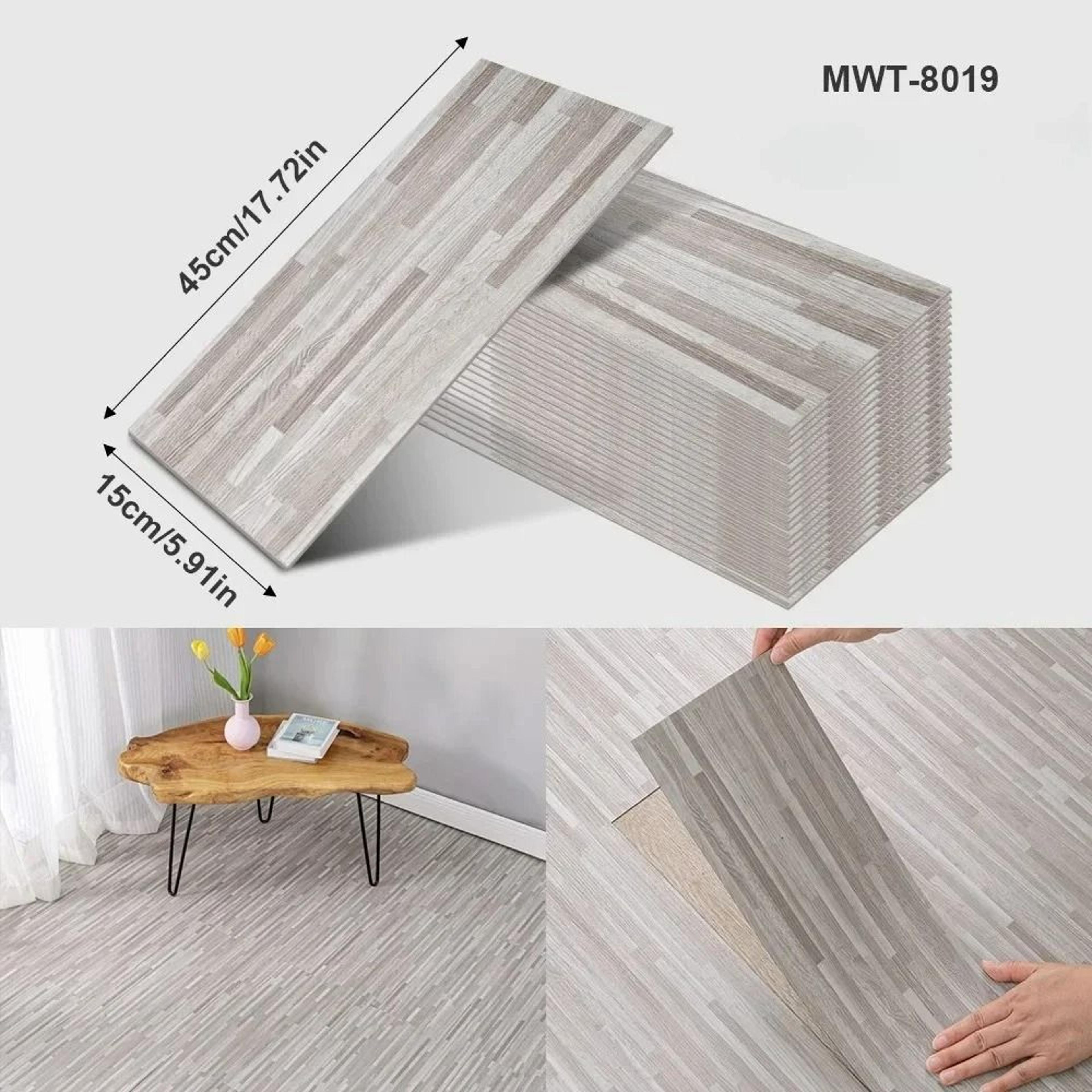 3D SelfAdhesive Wood Grain Wall  Floor Stickers 6