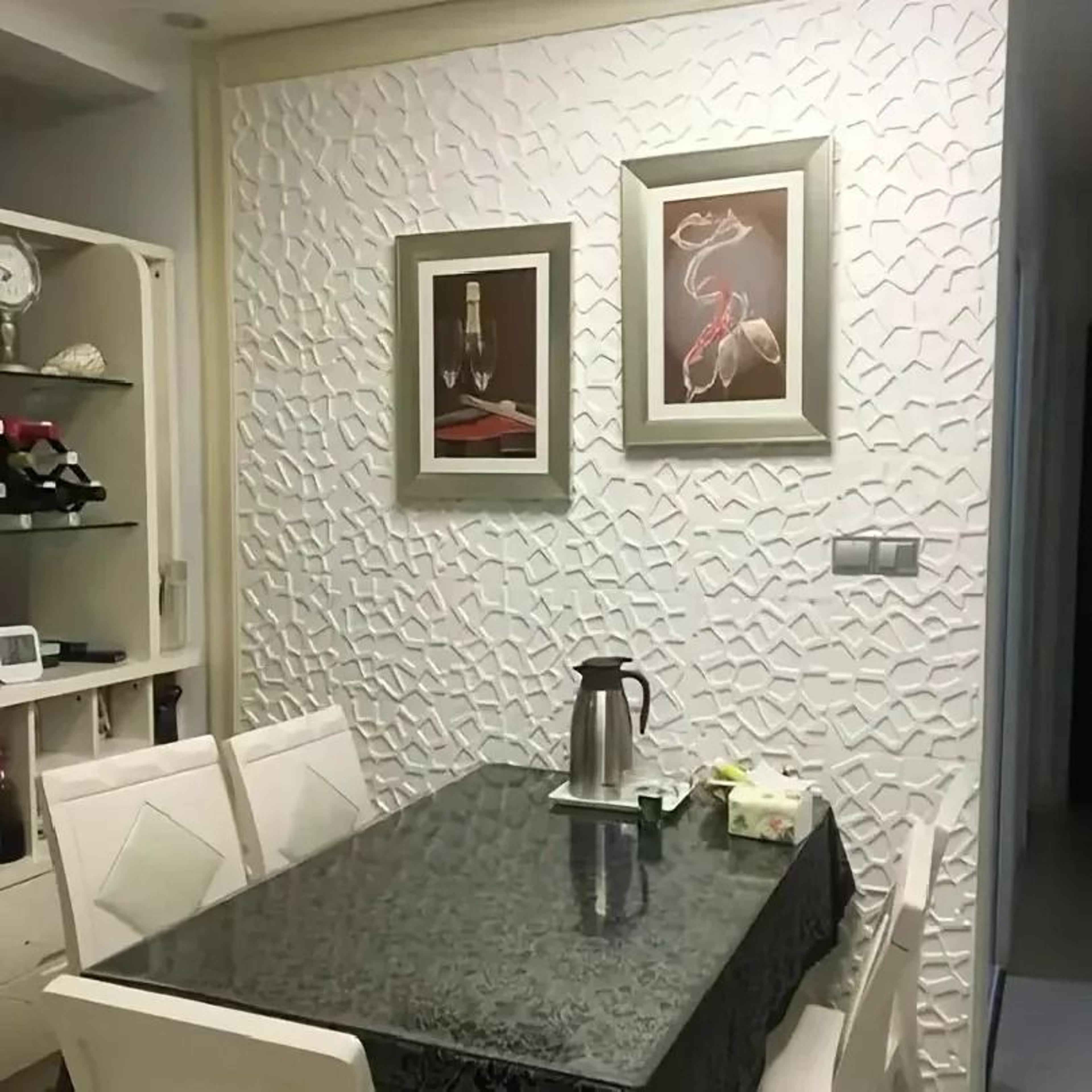 4Pack Modern Grid 3D PVC Waterproof Wall Stickers 2