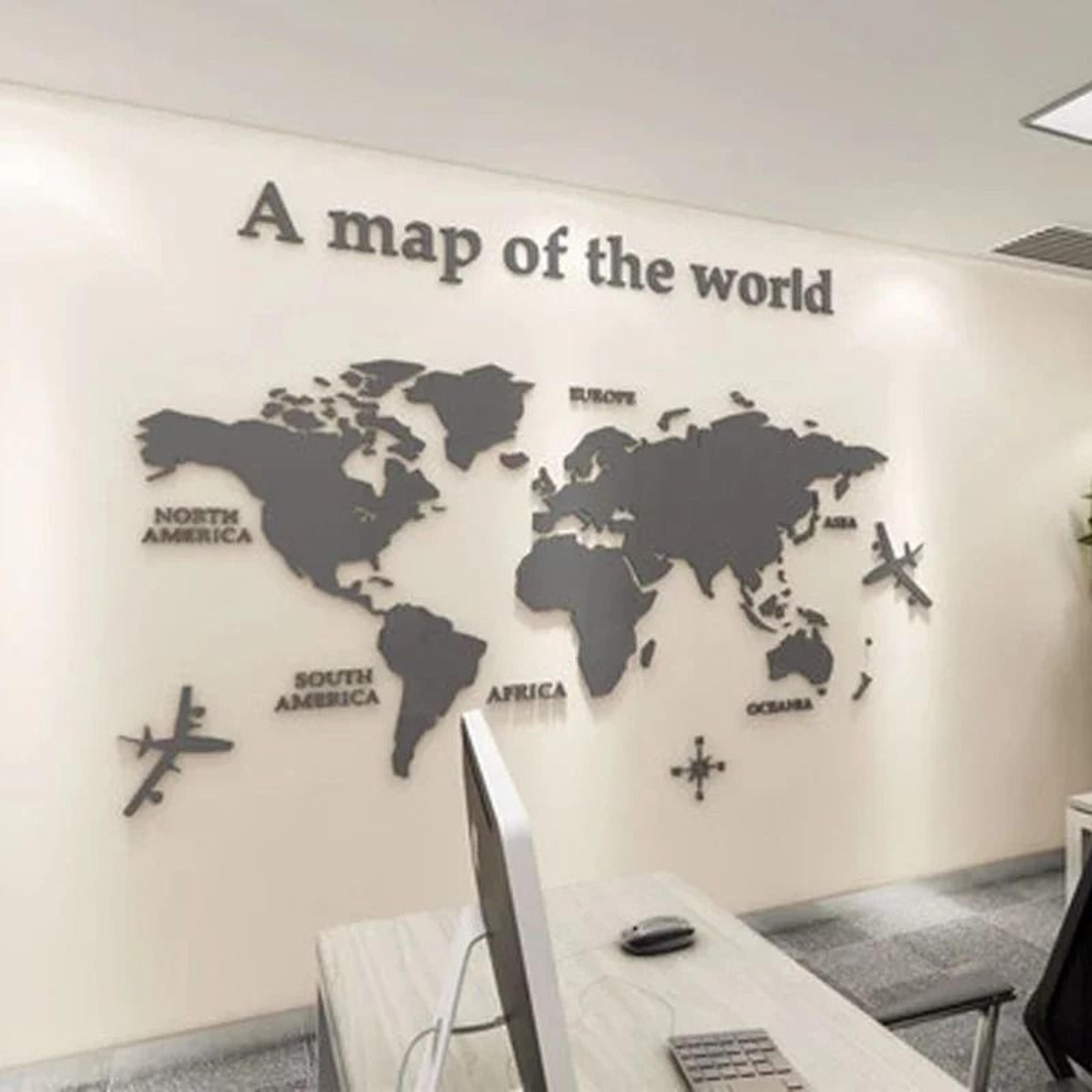 3D Acrylic Creative World Map Wall Sticker Mural 15