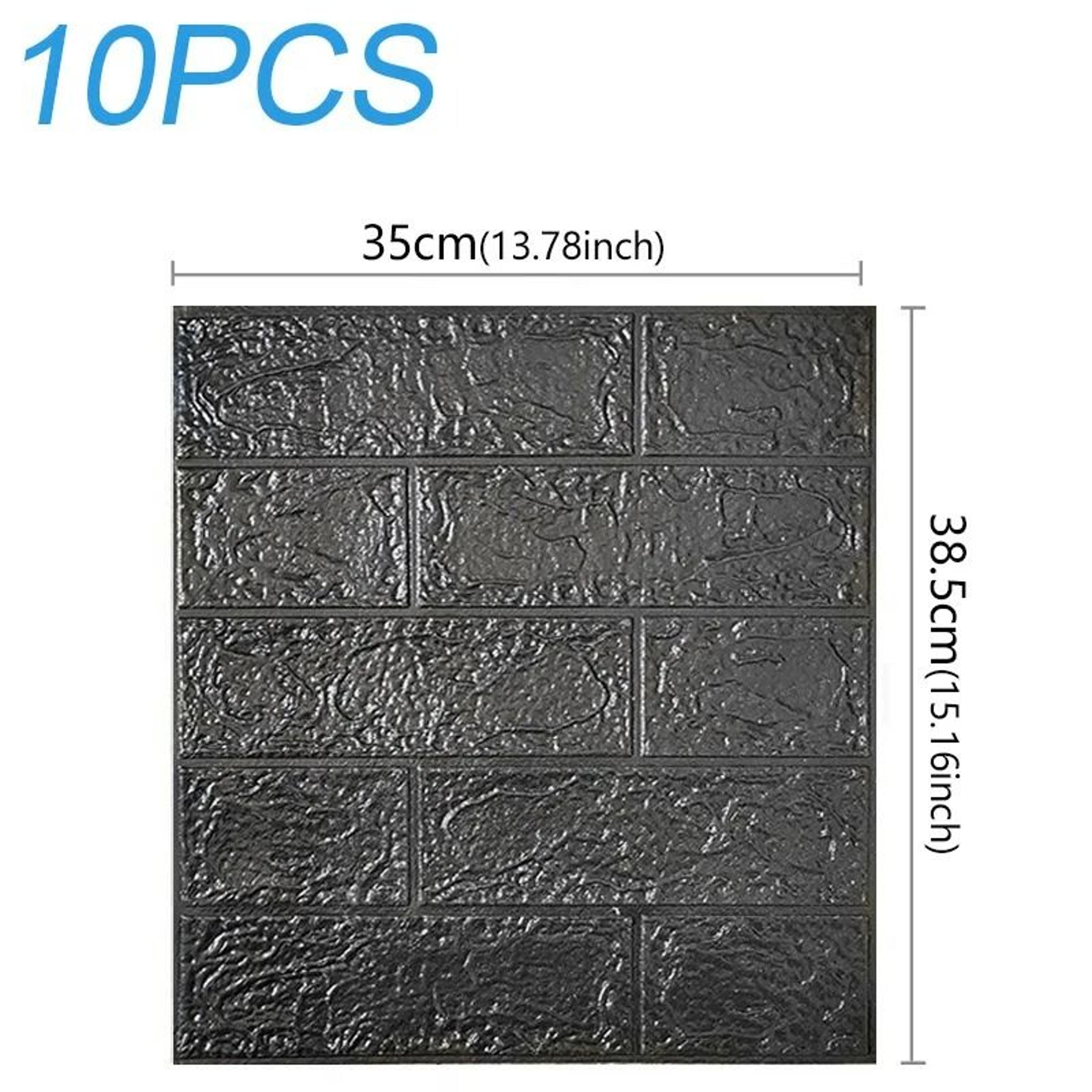 3D Sculpted Waterproof XPE Foam Wall Tile Sheets 10Pack 16