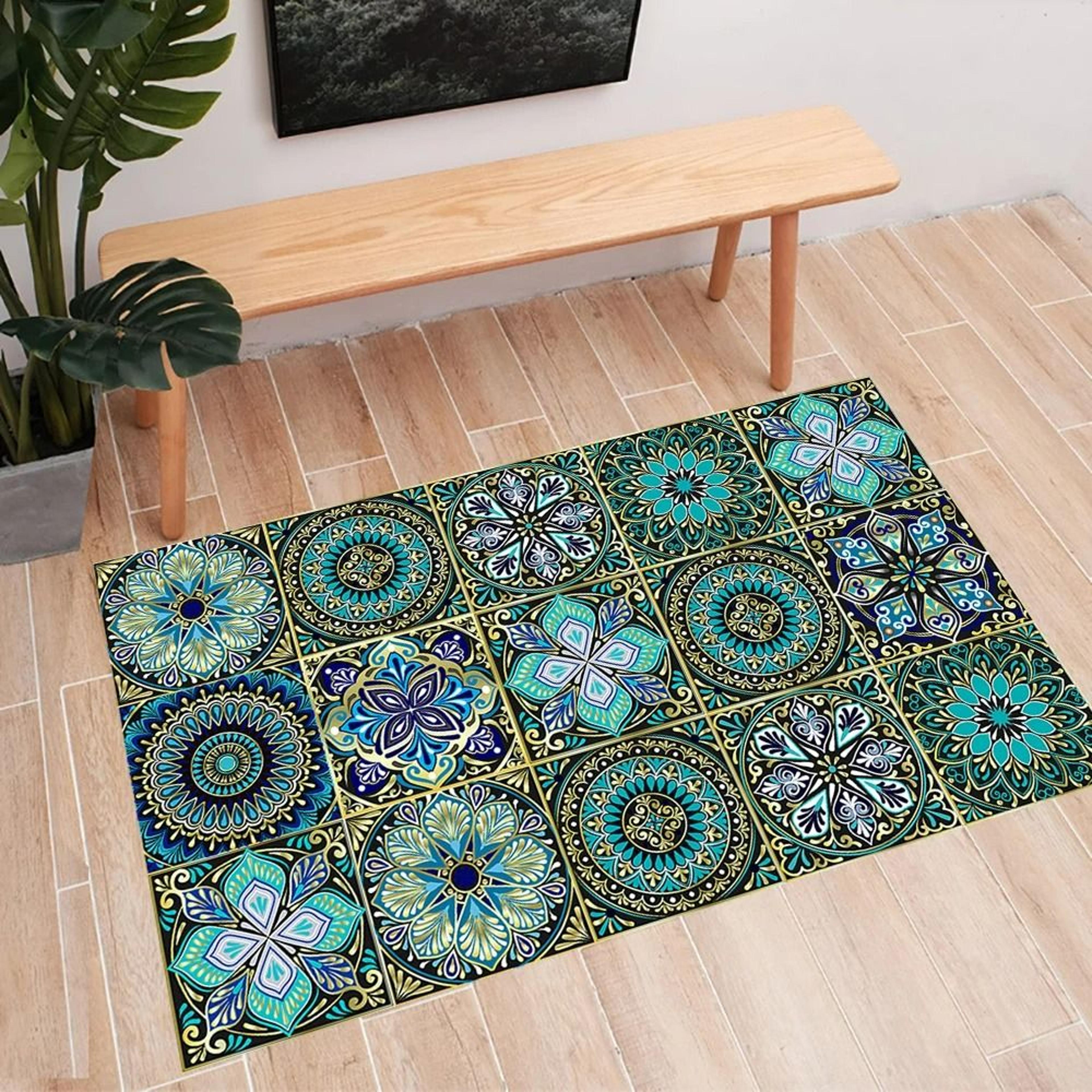10Pack Mandala Pattern Matte WearResistant Vinyl Tile Stickers 3