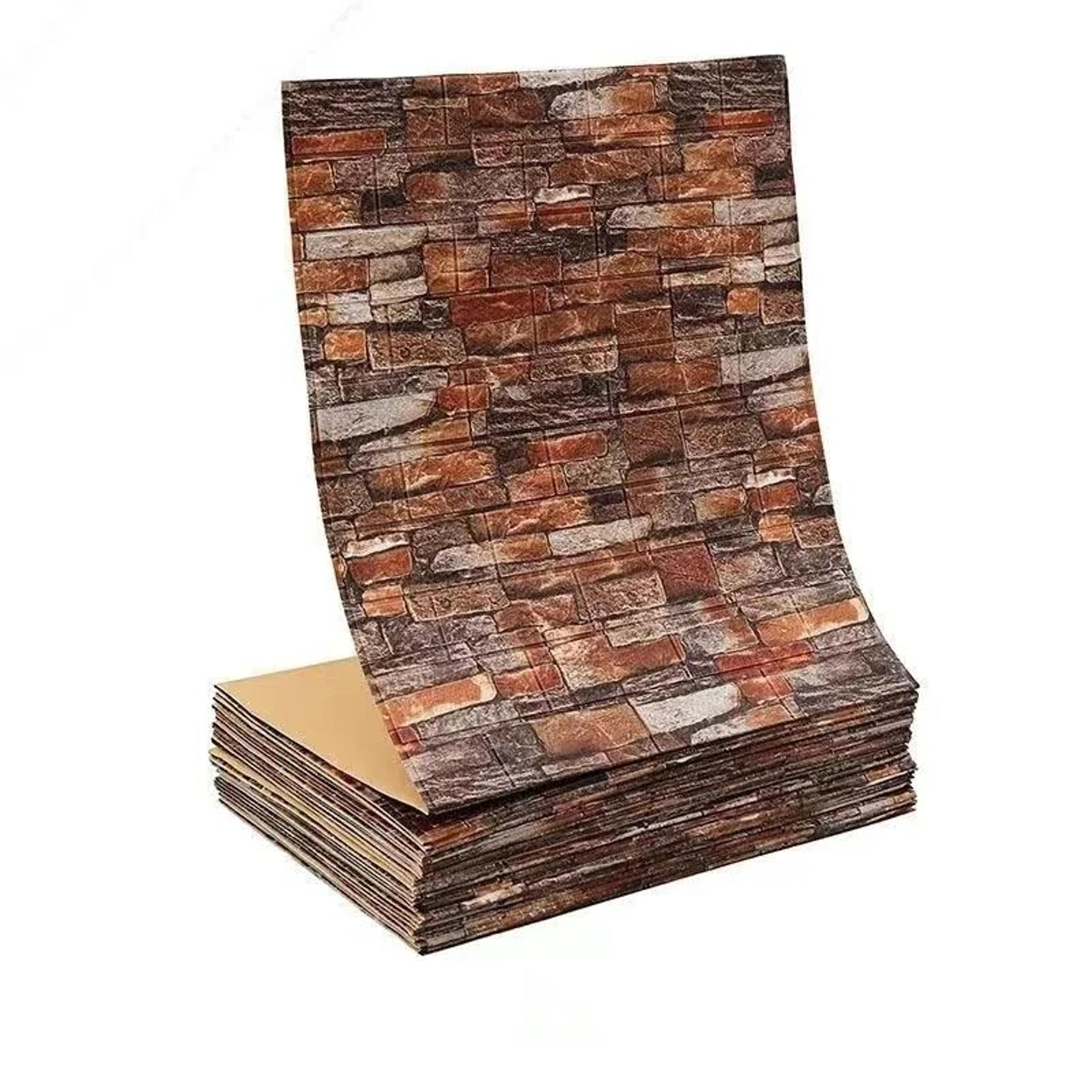 3D Sculpted Brick Foam Waterproof SelfAdhesive Wall Tile Roll 16