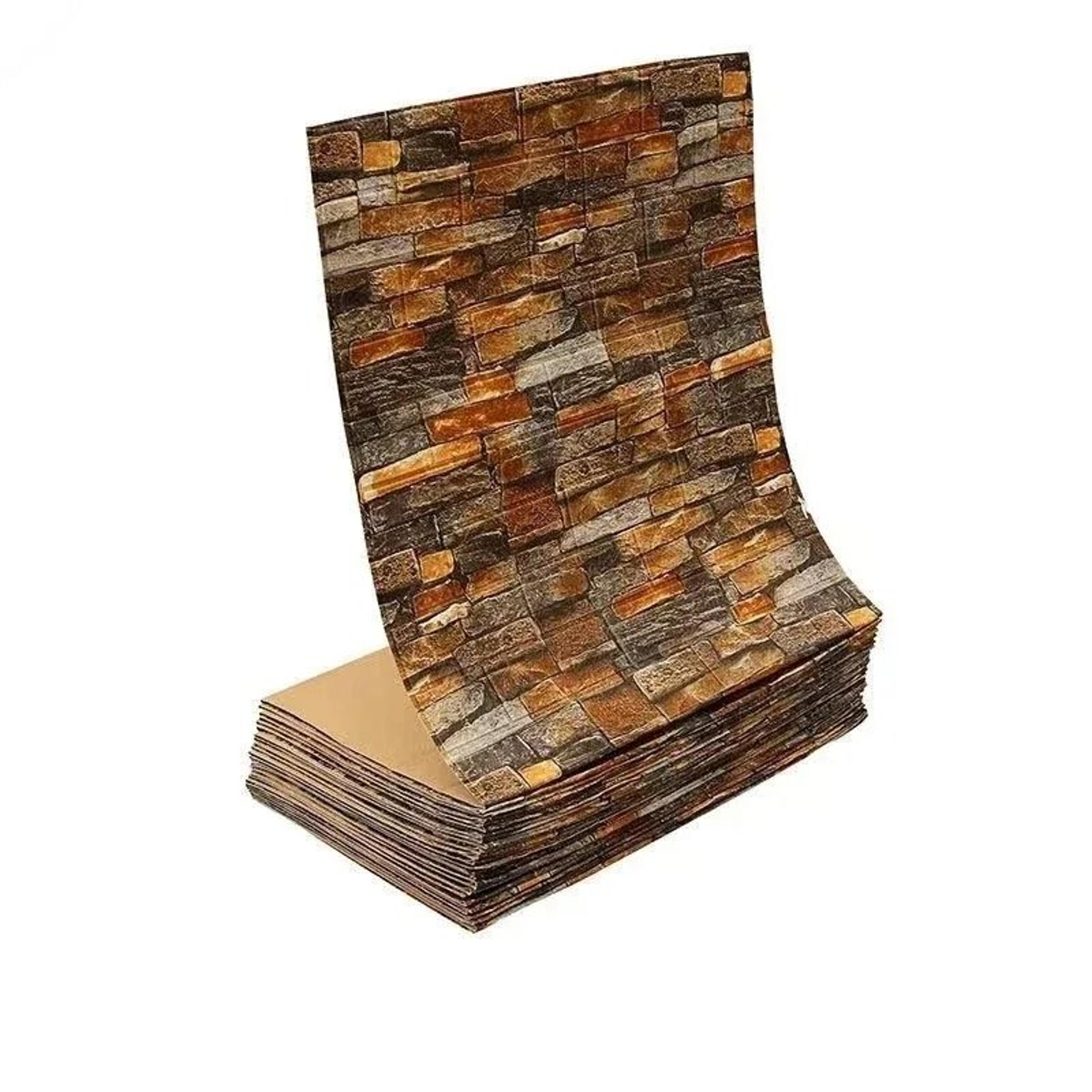 3D Sculpted Brick Foam Waterproof SelfAdhesive Wall Tile Roll 13