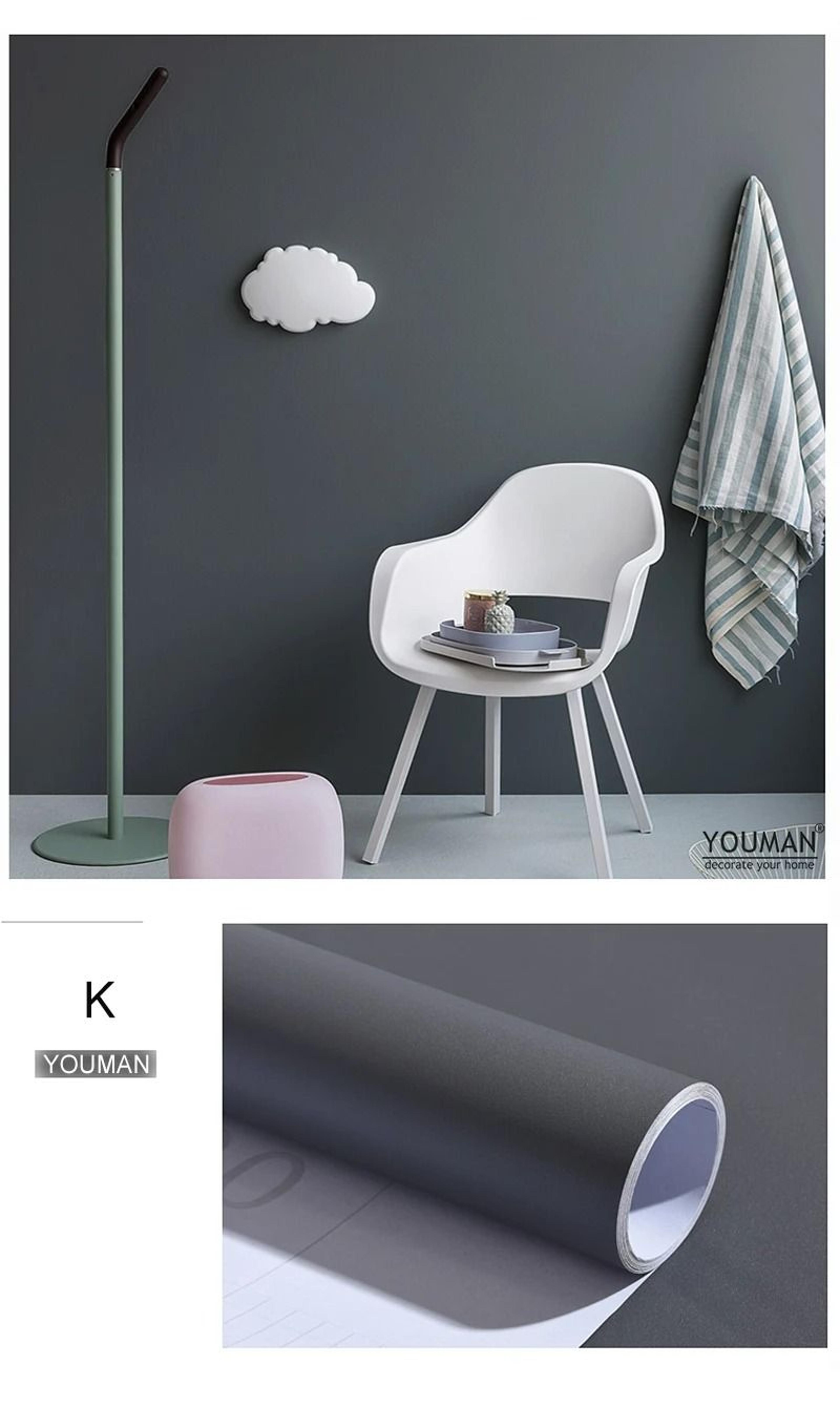 Modern Matte Black PVC SelfAdhesive Decorative Vinyl Film 9