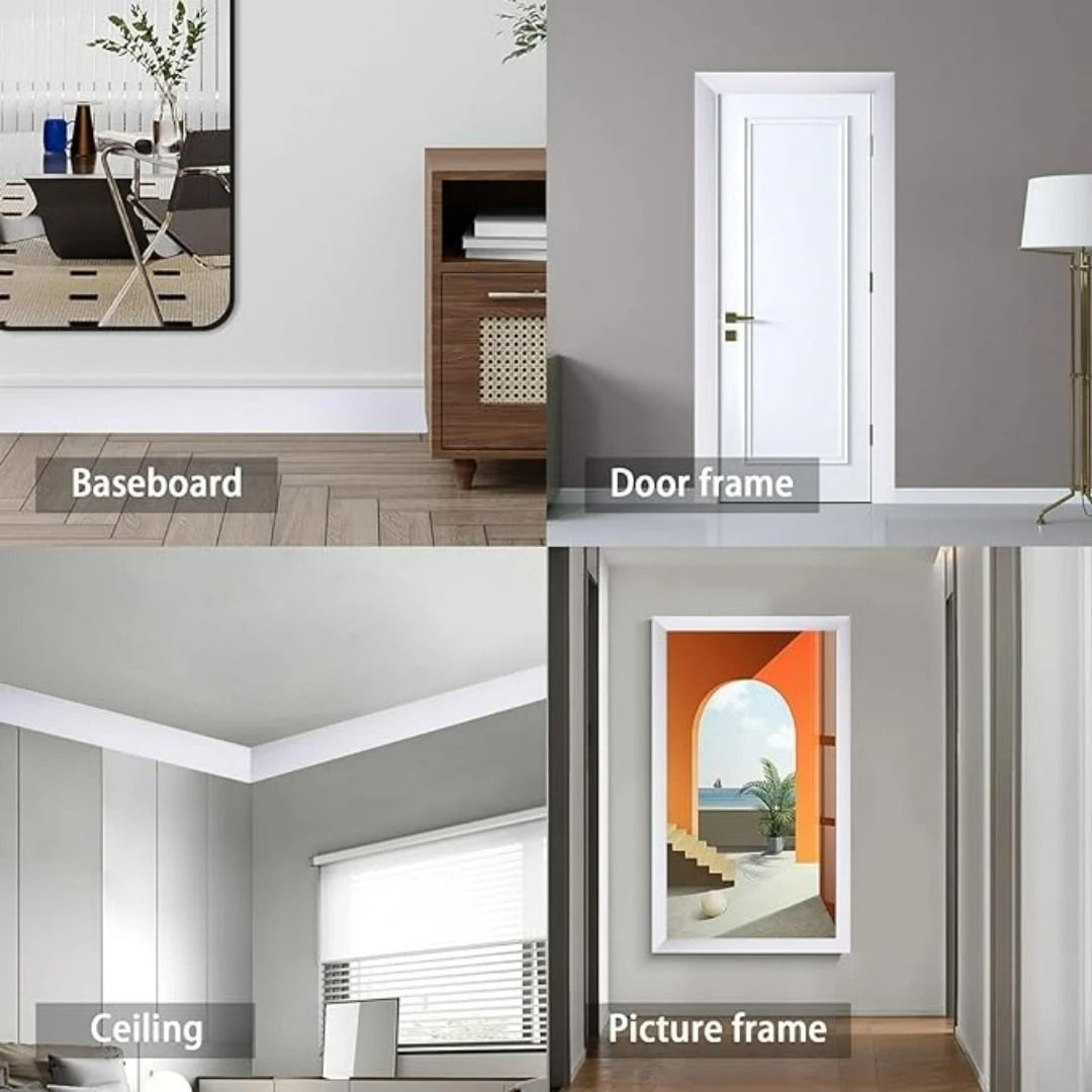SelfAdhesive Wood Grain Decorative Border  Door Frame Trim Roll 4