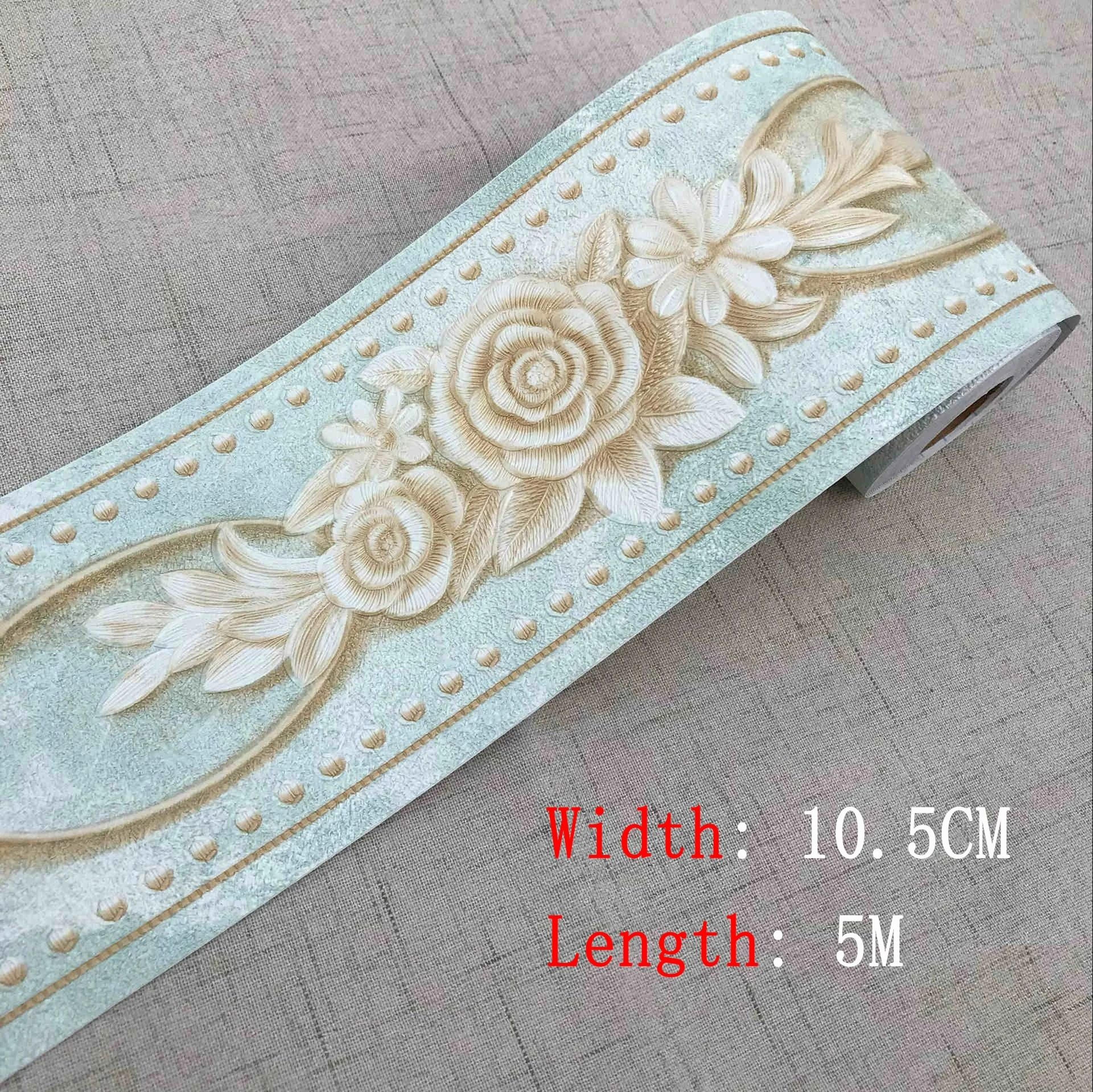 Waterproof PVC SelfAdhesive Wall Waistline  Baseboard Border Roll 16