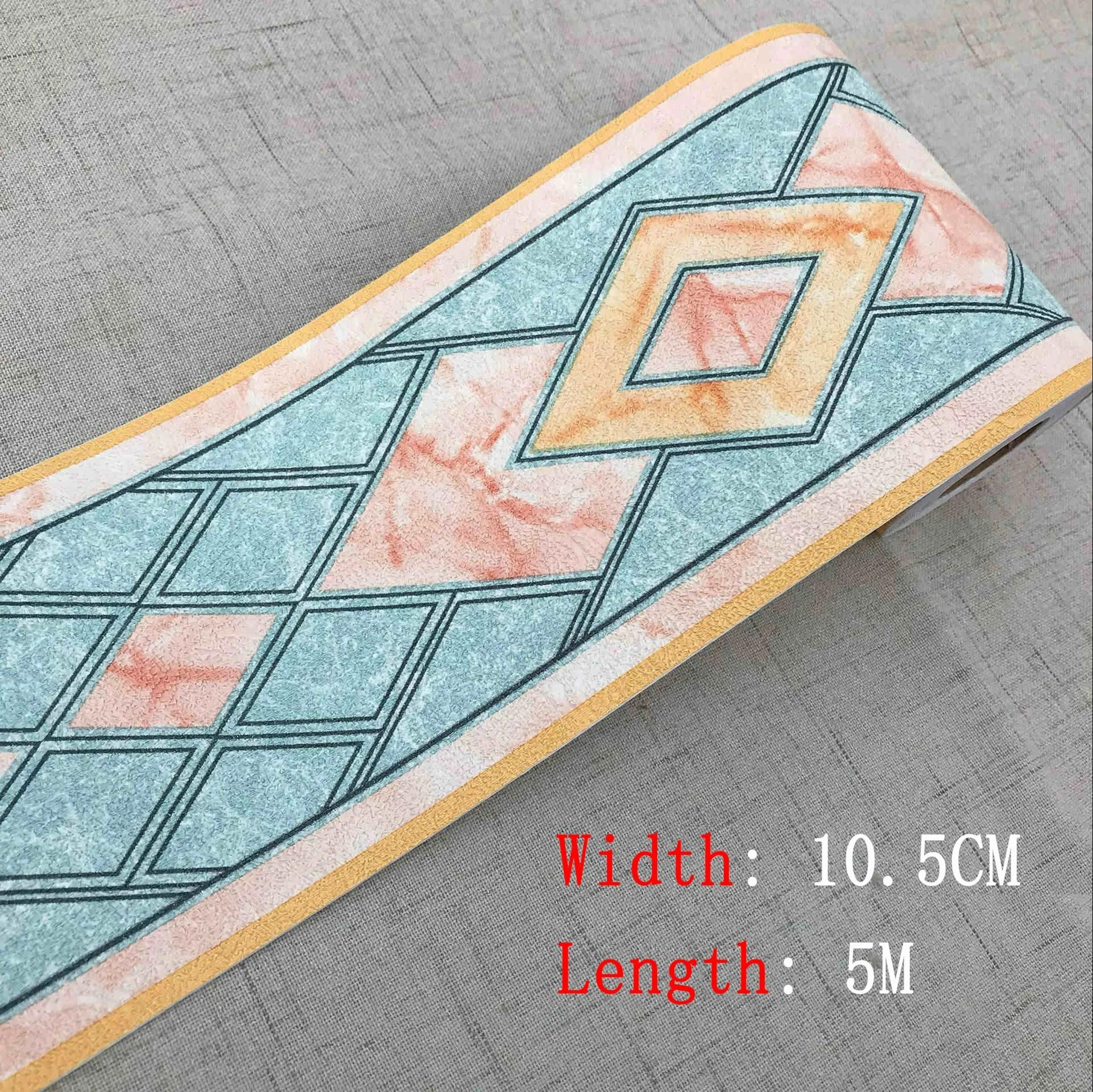 Waterproof PVC SelfAdhesive Wall Waistline  Baseboard Border Roll 19