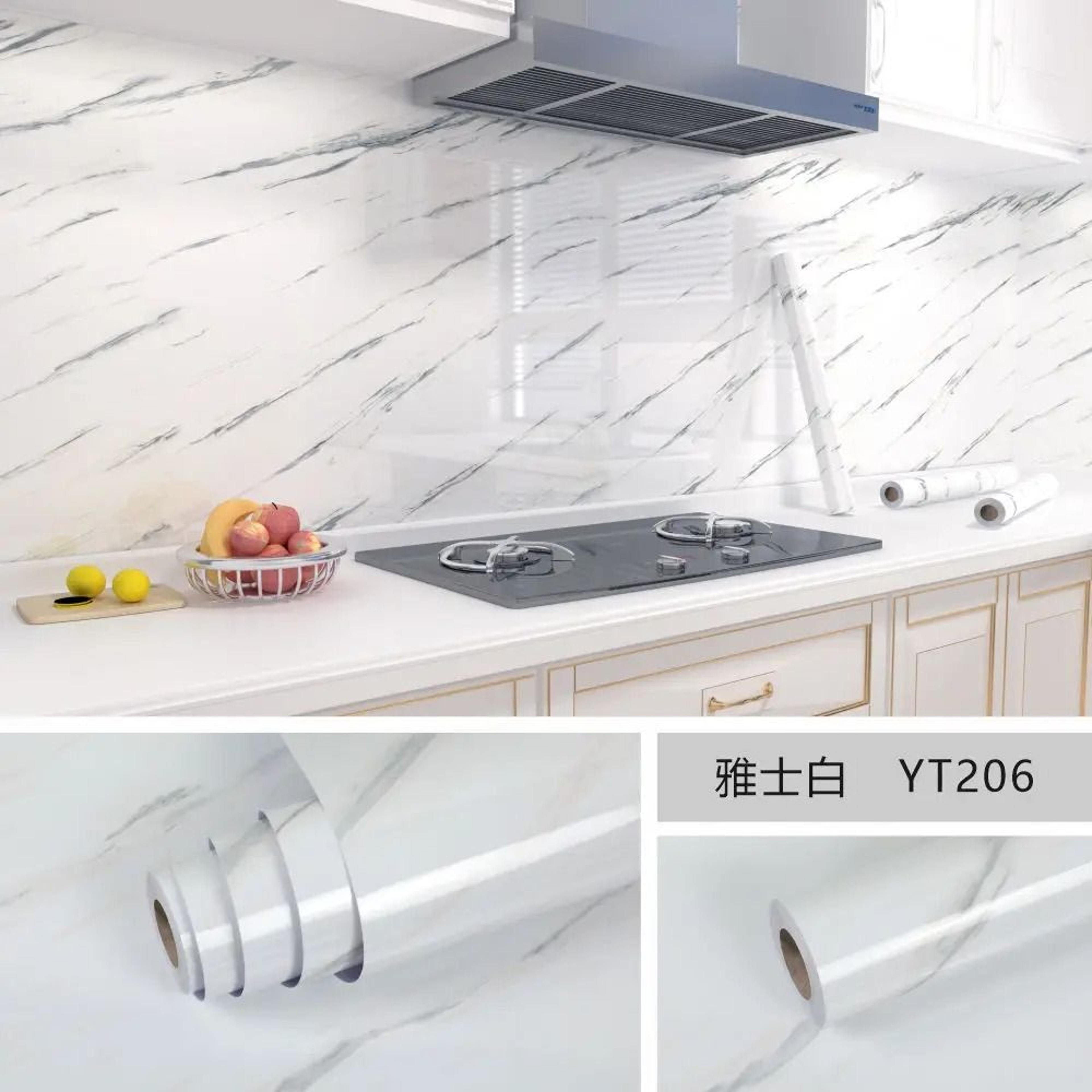 ExtraWide Waterproof  OilProof Marble Contact Paper Roll 9