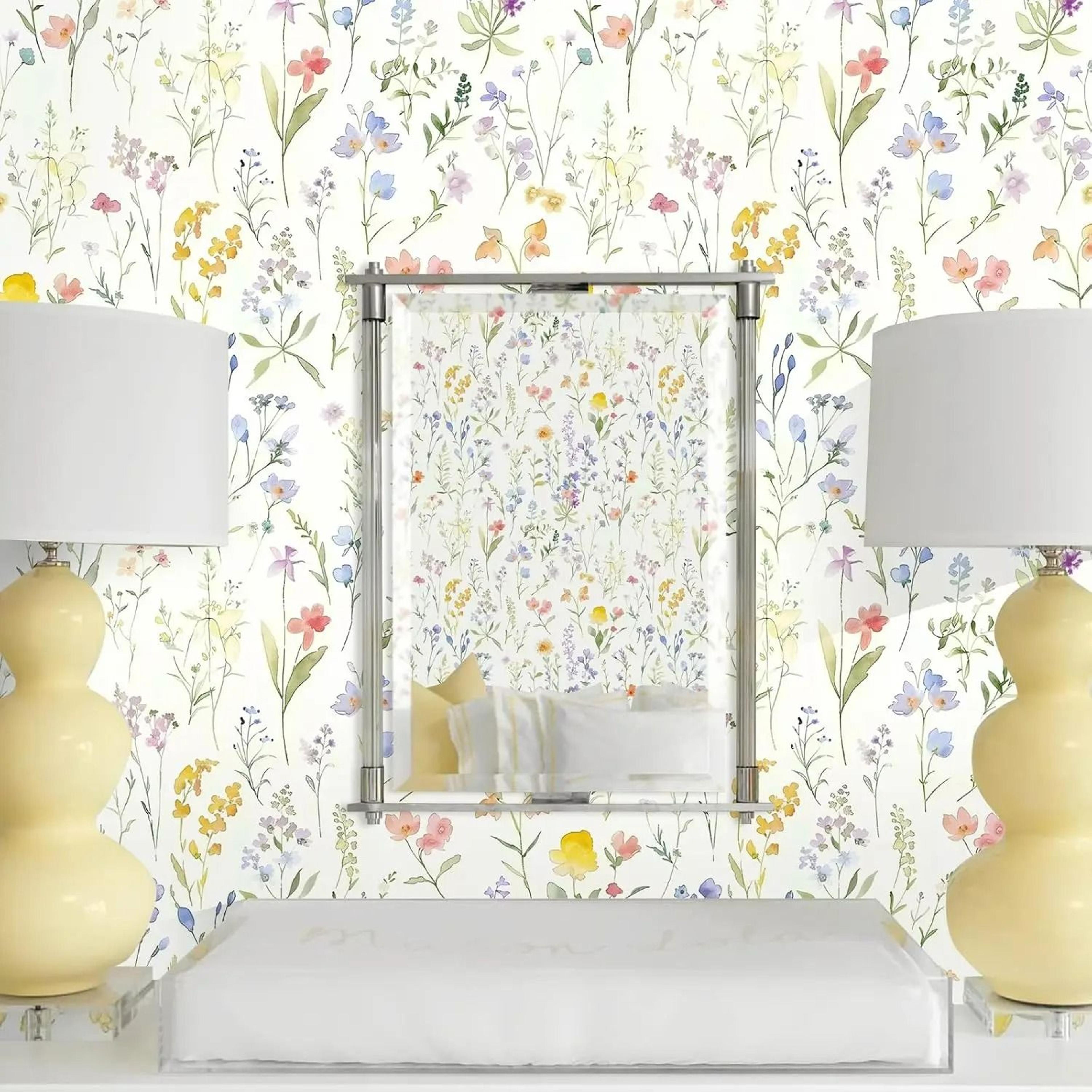 Boho Wildflower Floral Peel And Stick Wallpaper Roll 3