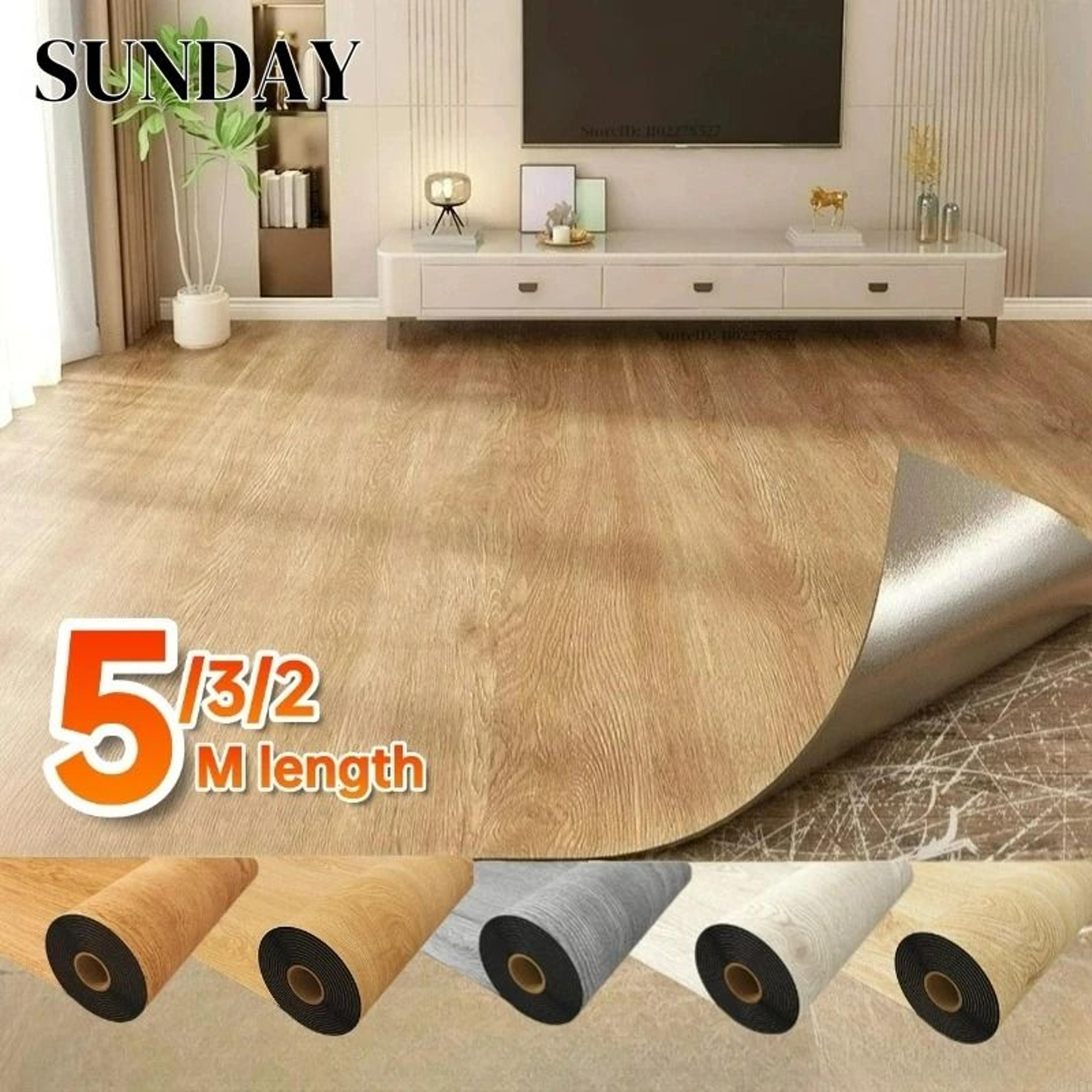Imitation Wood Grain Thickened SelfAdhesive Floor  Wall Wallpaper 1