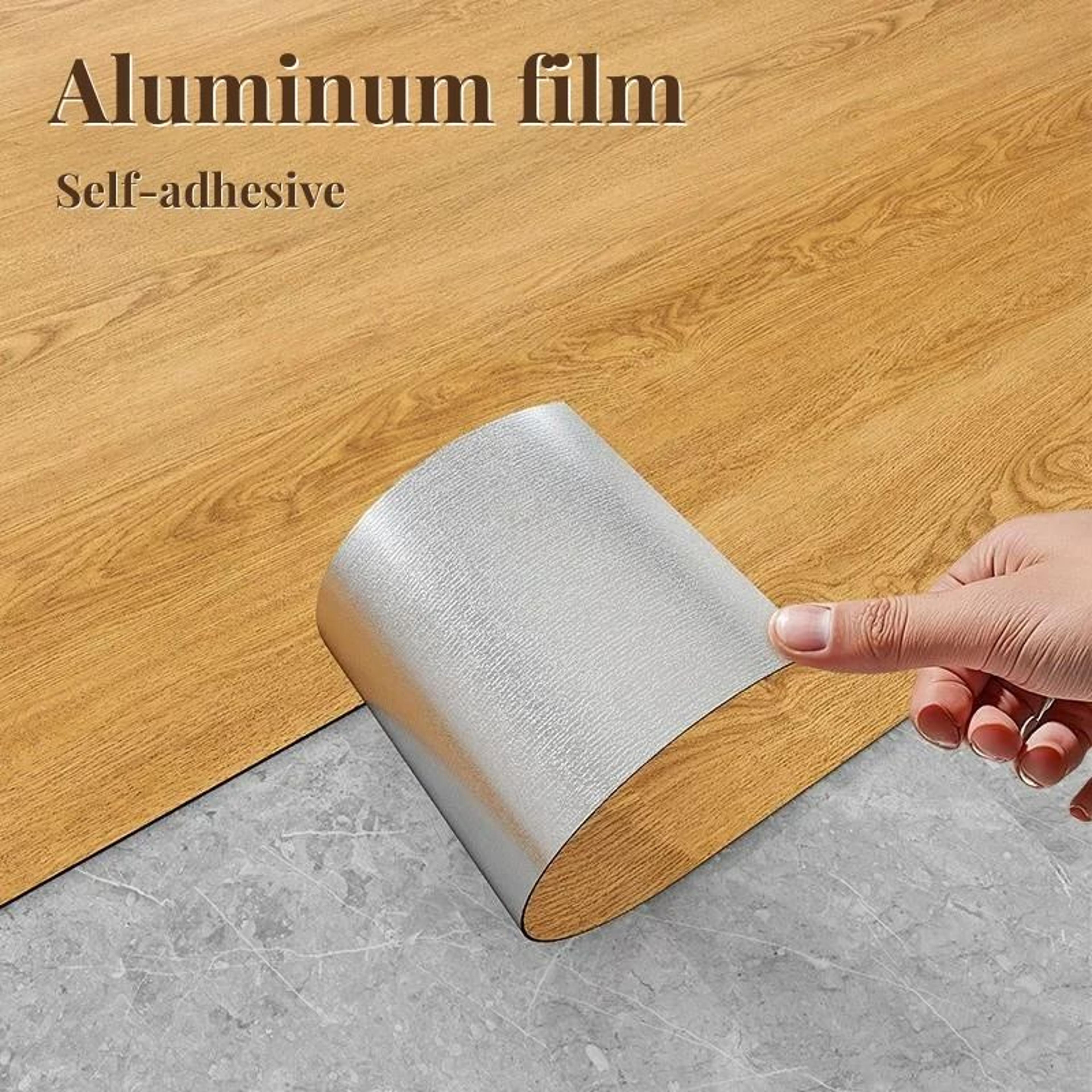 Imitation Wood Grain Thickened SelfAdhesive Floor  Wall Wallpaper 3