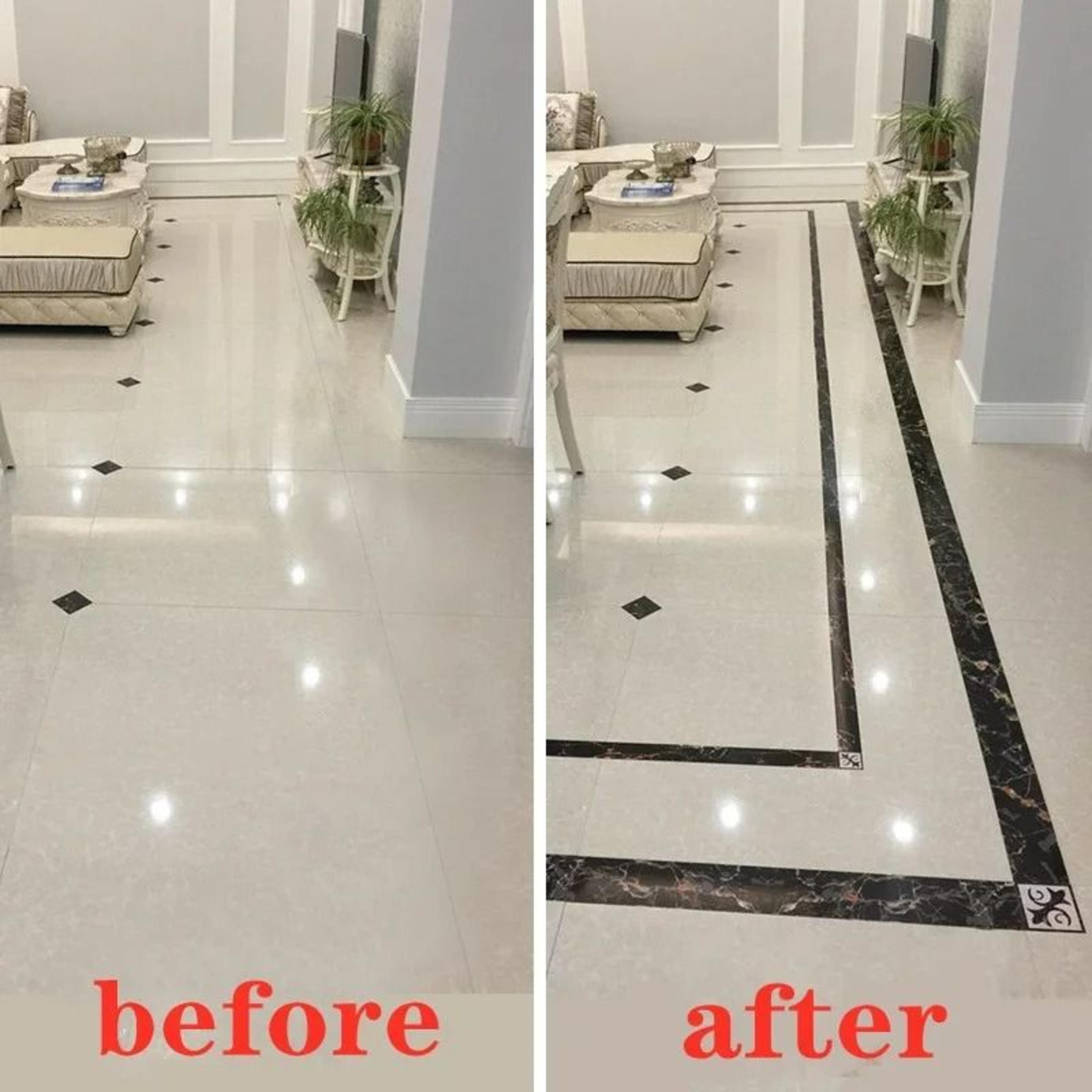 Waterproof Marble SelfAdhesive Wall Corner  Skirting Border Roll 3