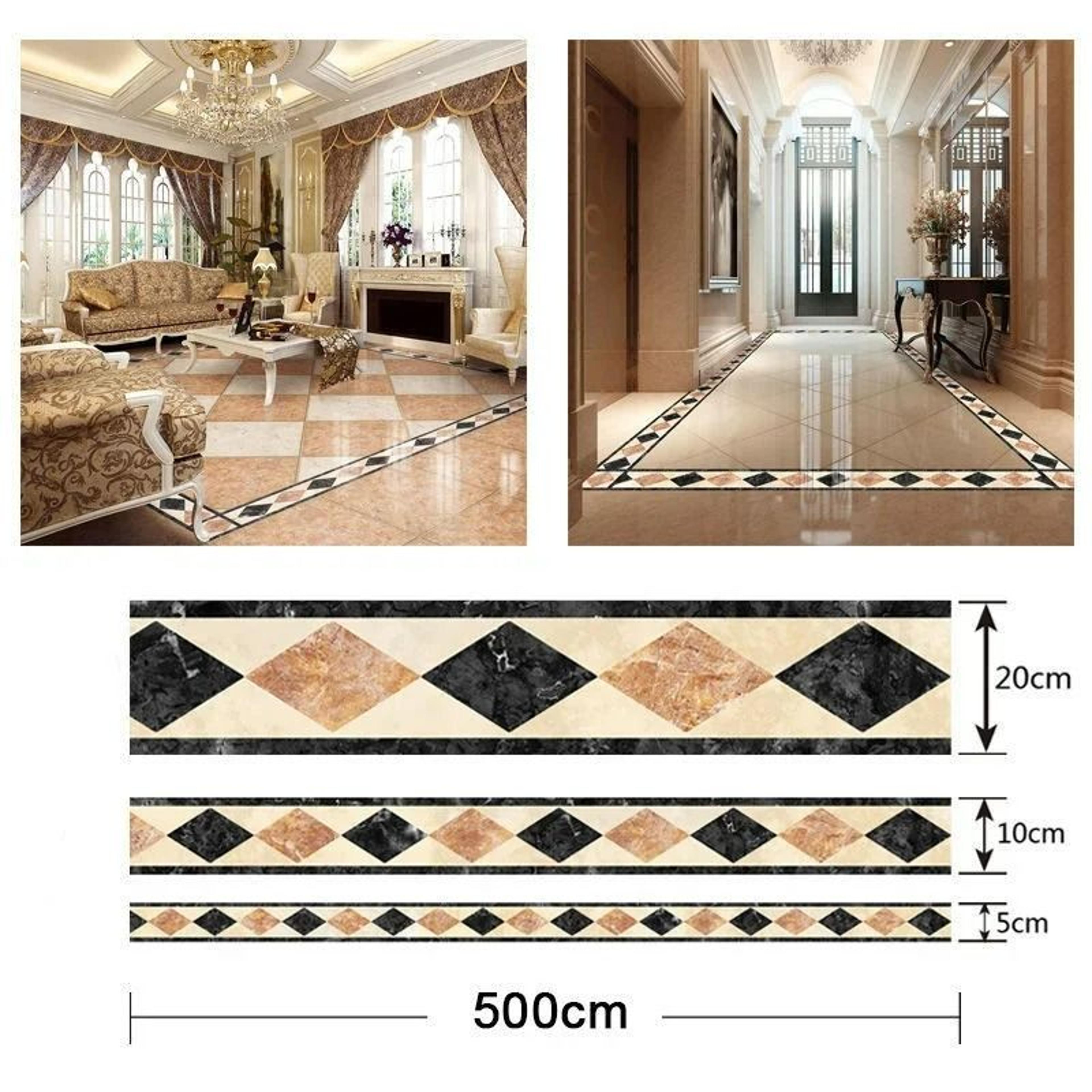 Waterproof Marble SelfAdhesive Wall Corner  Skirting Border Roll 1